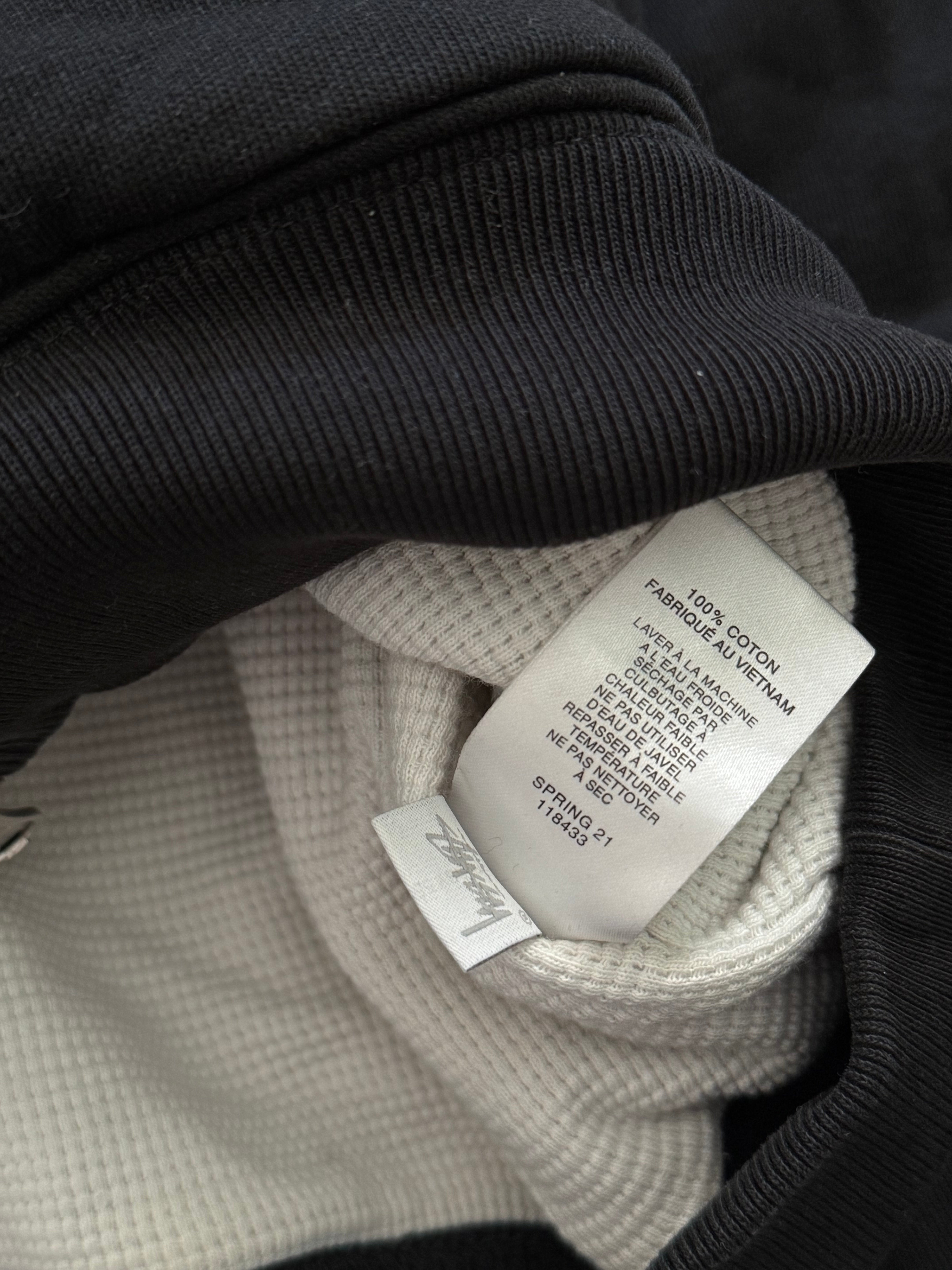 STÜSSY THERMAL LINED STOCK LOGO ZIP-UP HOODIE