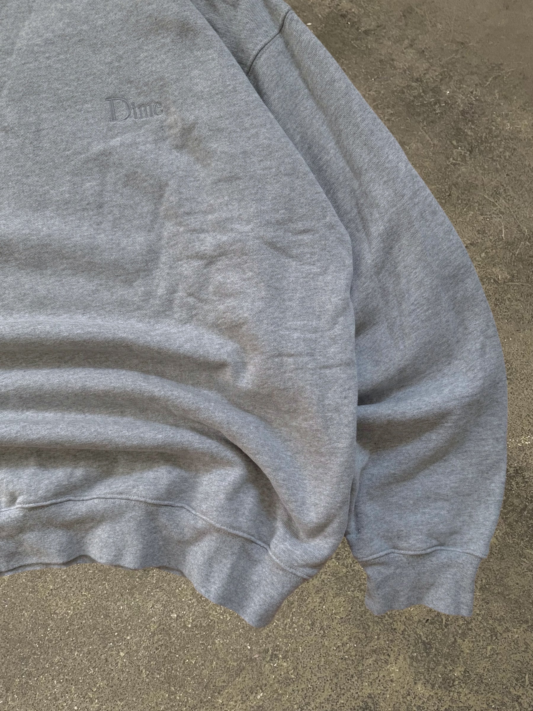 DIME GREY LITTLE LOGO SWEATSHIRT