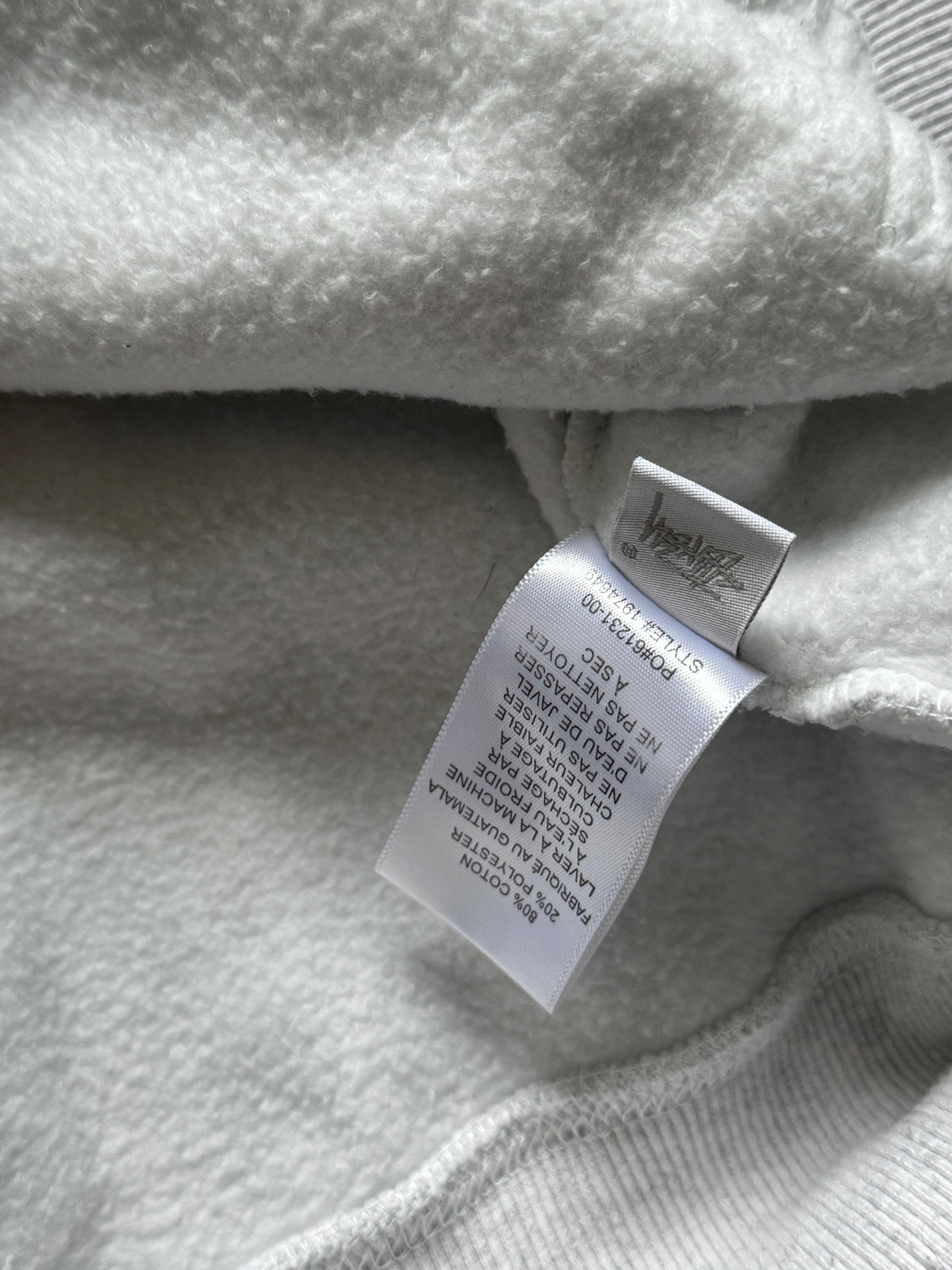 STÜSSY GREY BASIC LOGO ZIP-UP HOODIE