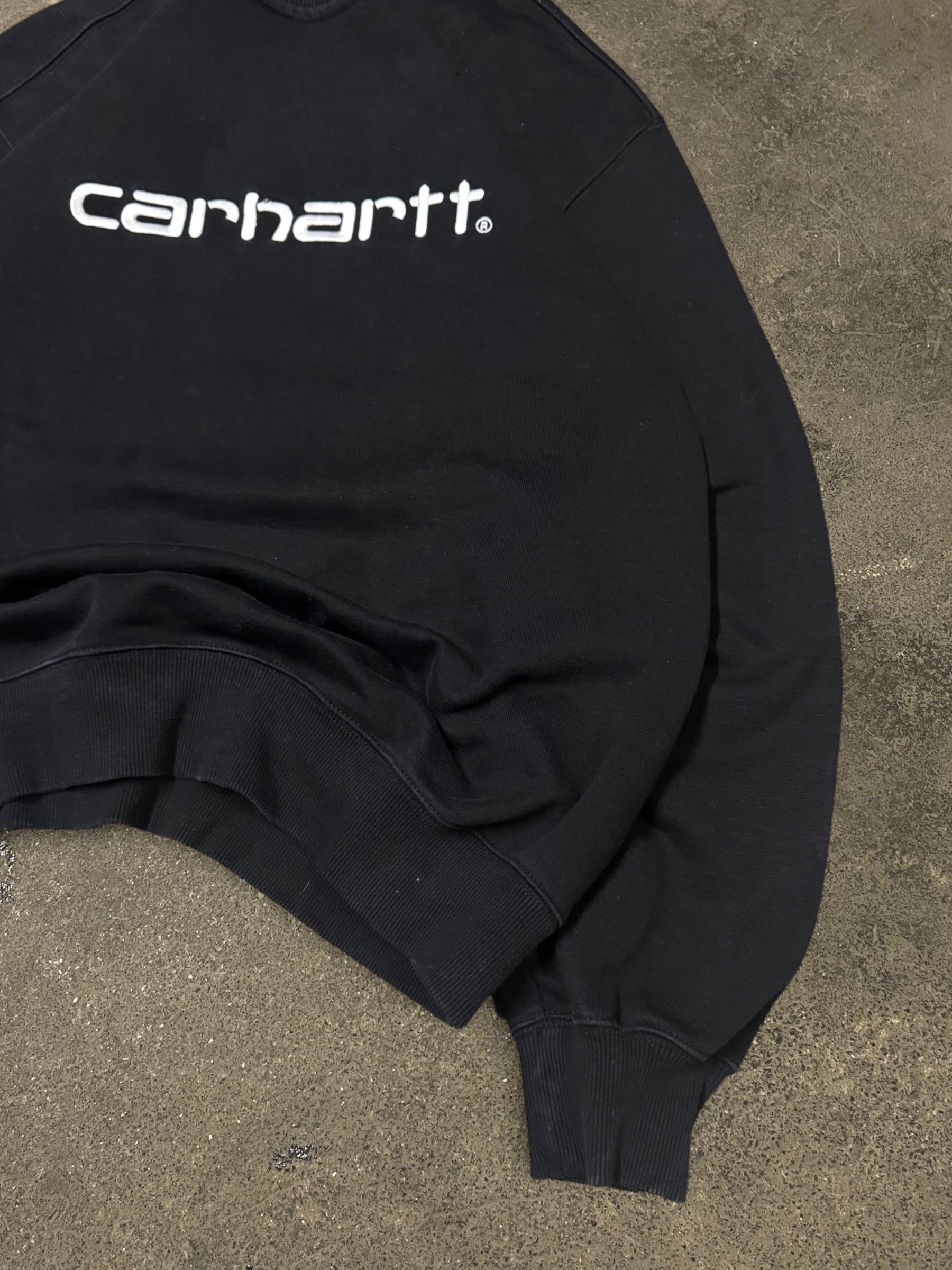 CARHARTT BLACK CHASE LOGO SWEATSHIRT