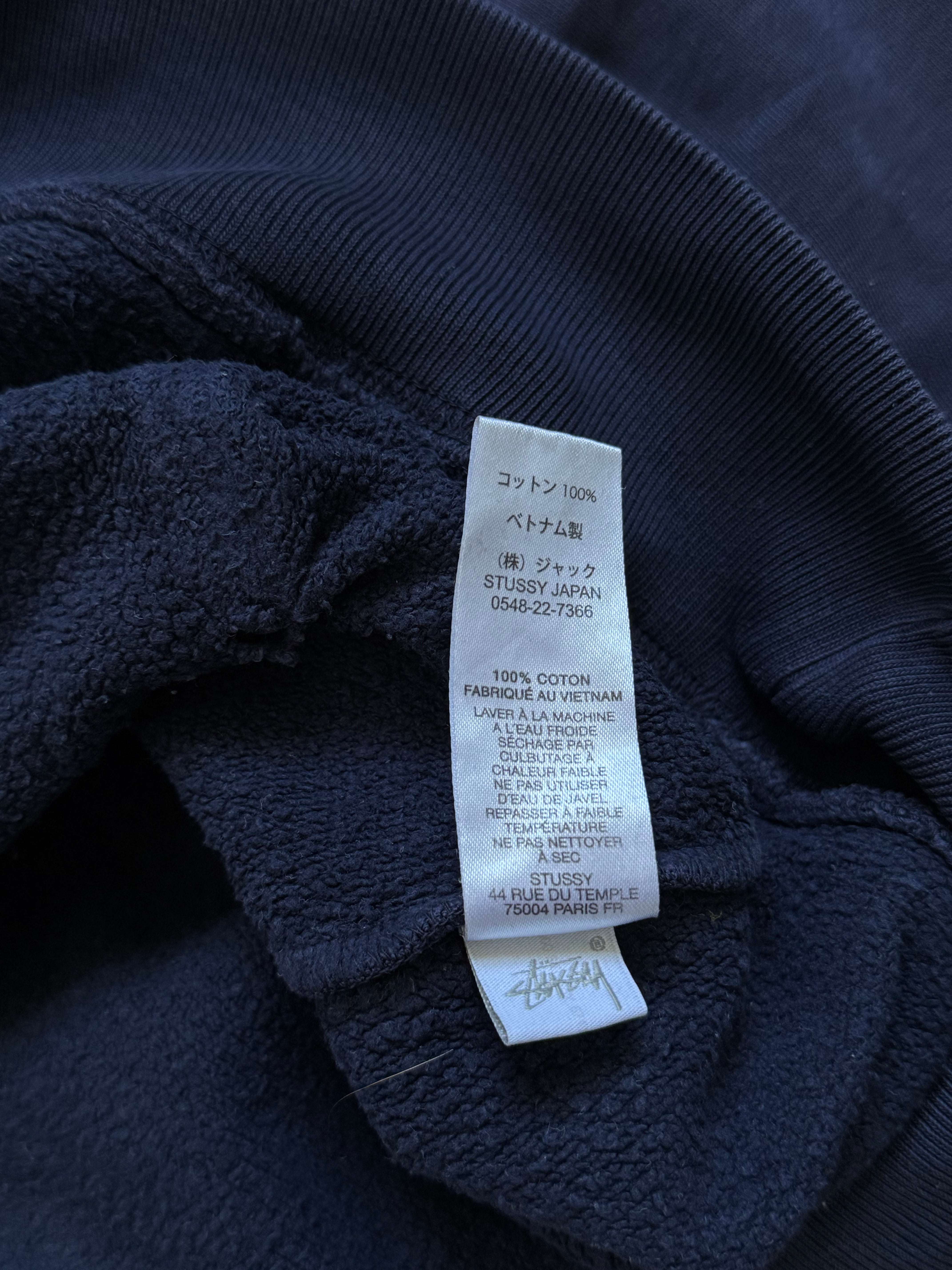 STÜSSY NAVY STOCK LOGO HOODIE