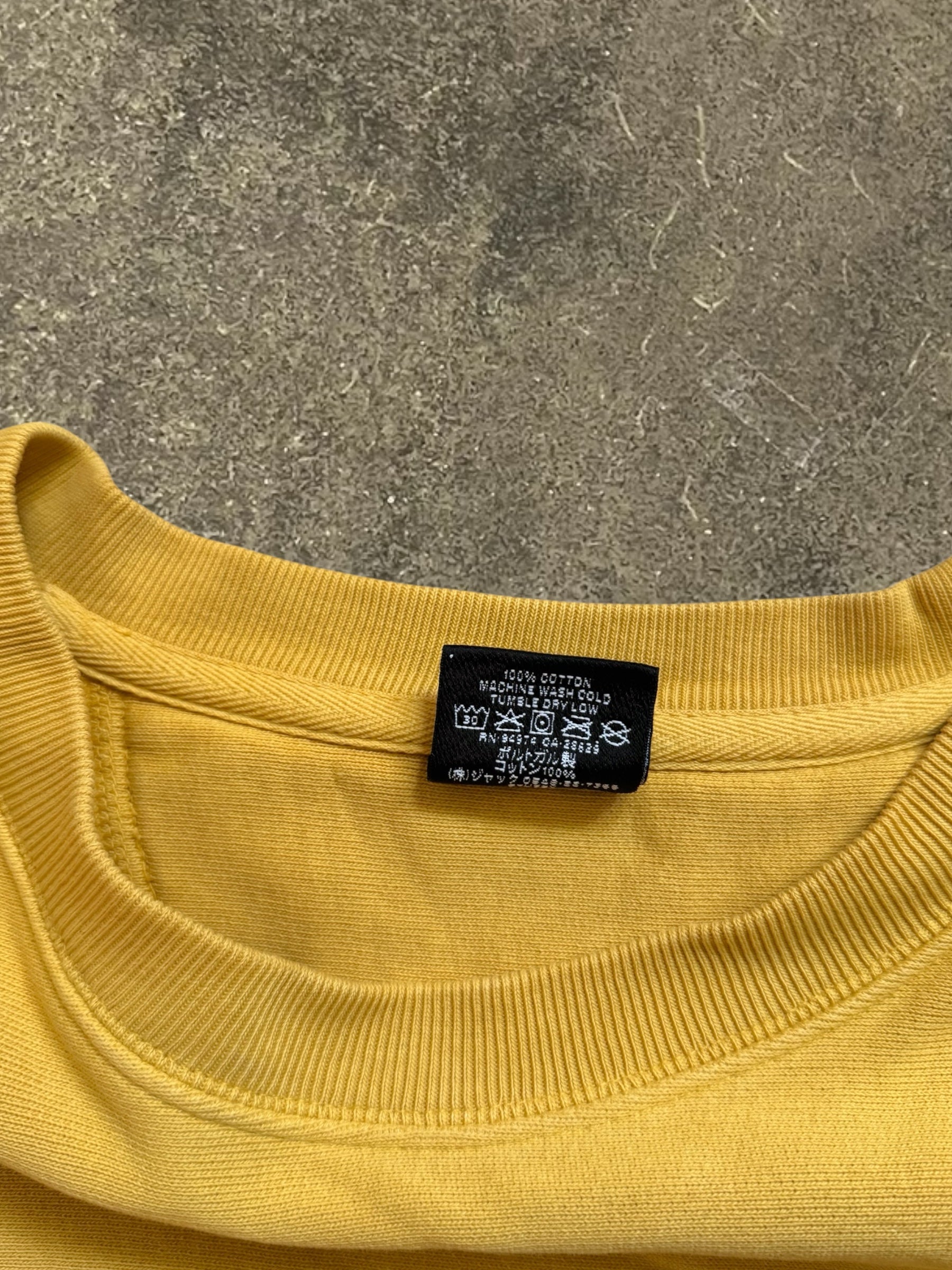 STÜSSY YELLOW BASIC LOGO SWEATSHIRT