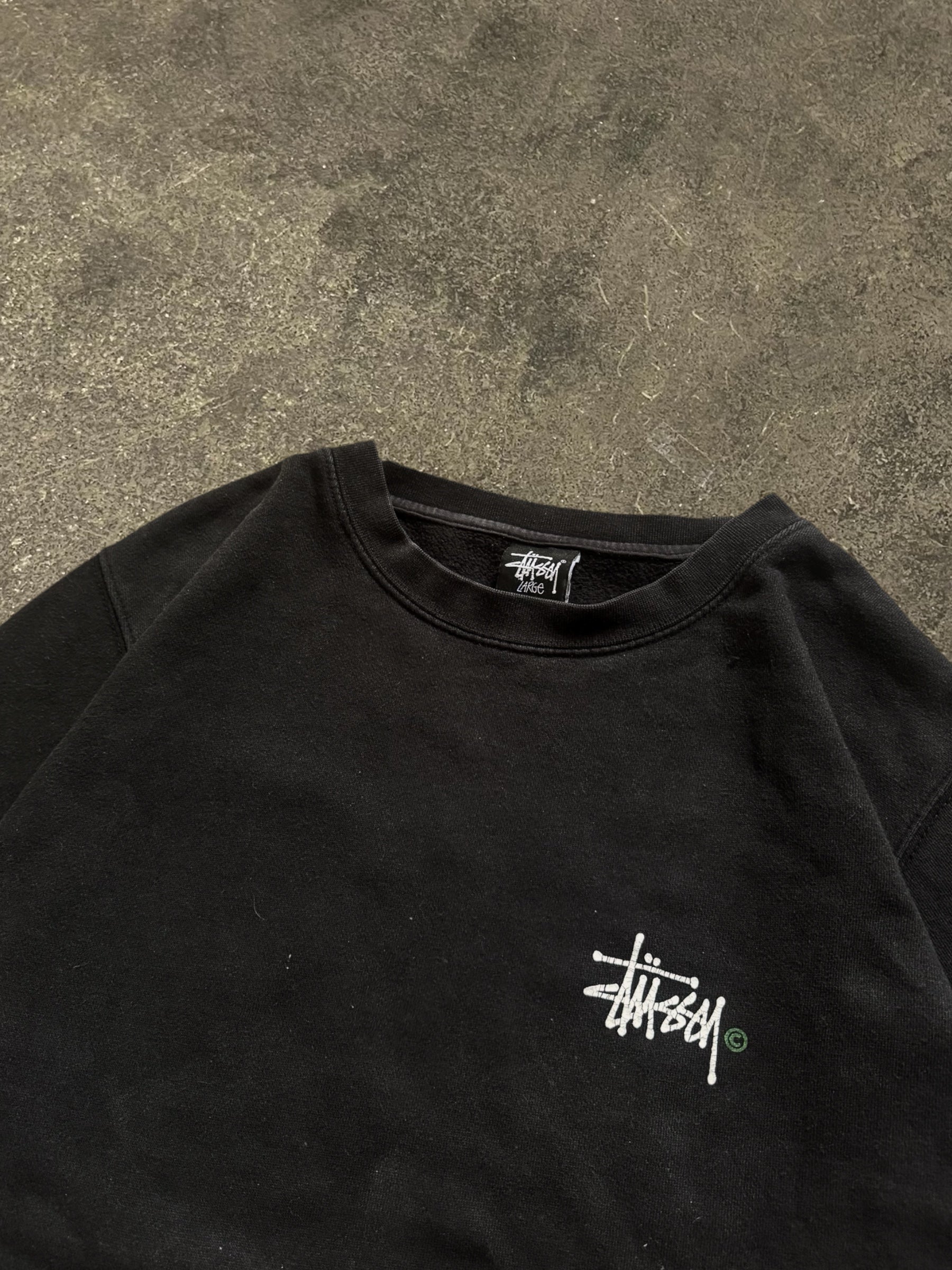 VINTAGE STÜSSY BLACK BASIC LOGO SWEATSHIRT