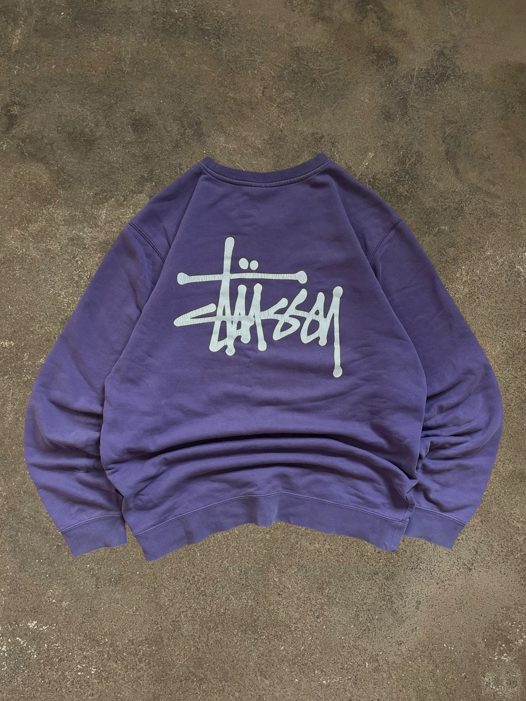 STÜSSY VIOLET BASIC LOGO SWEATSHIRT