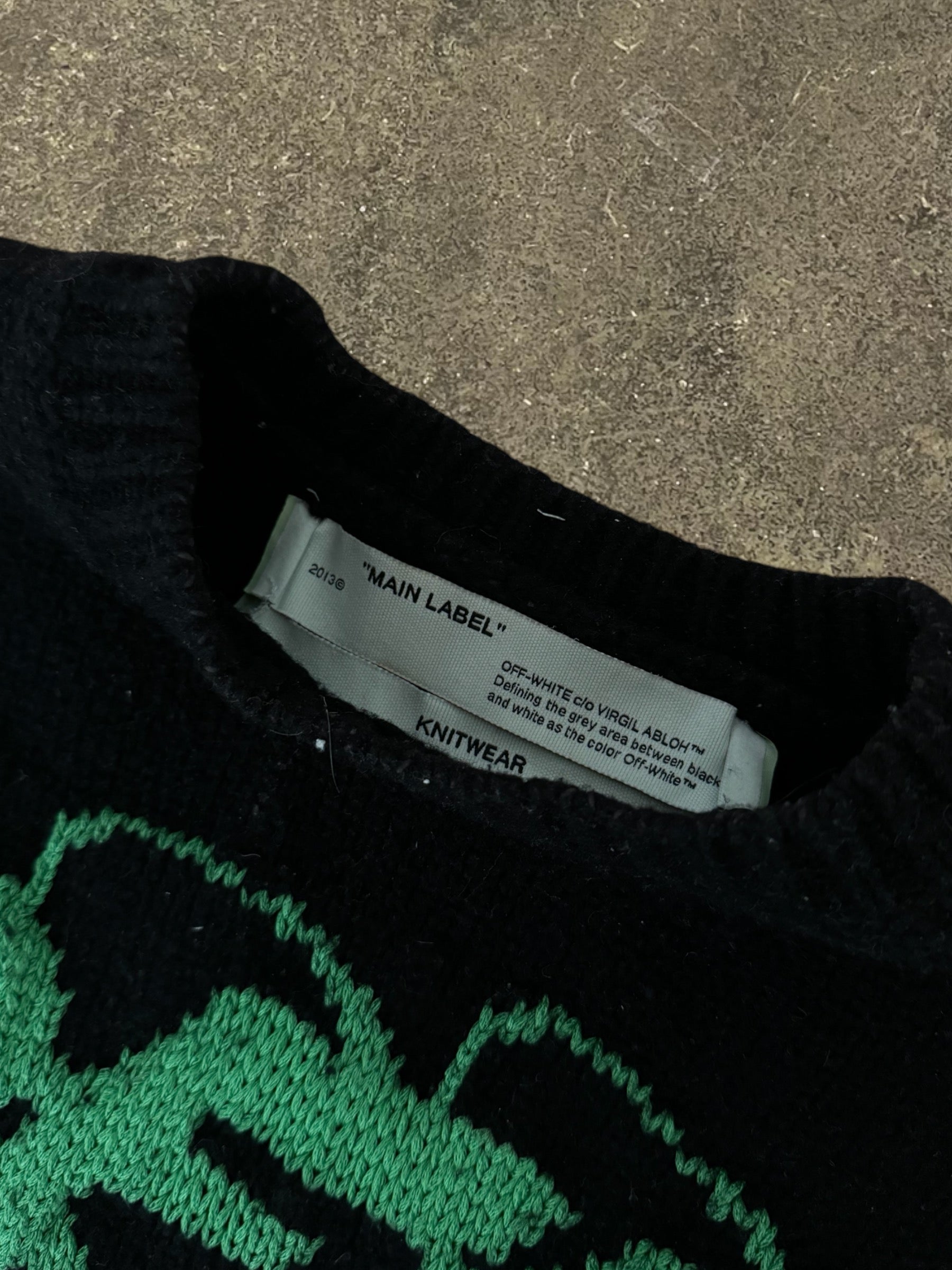 OFF-WHITE FW19 RUINED FACTORY SWEATER