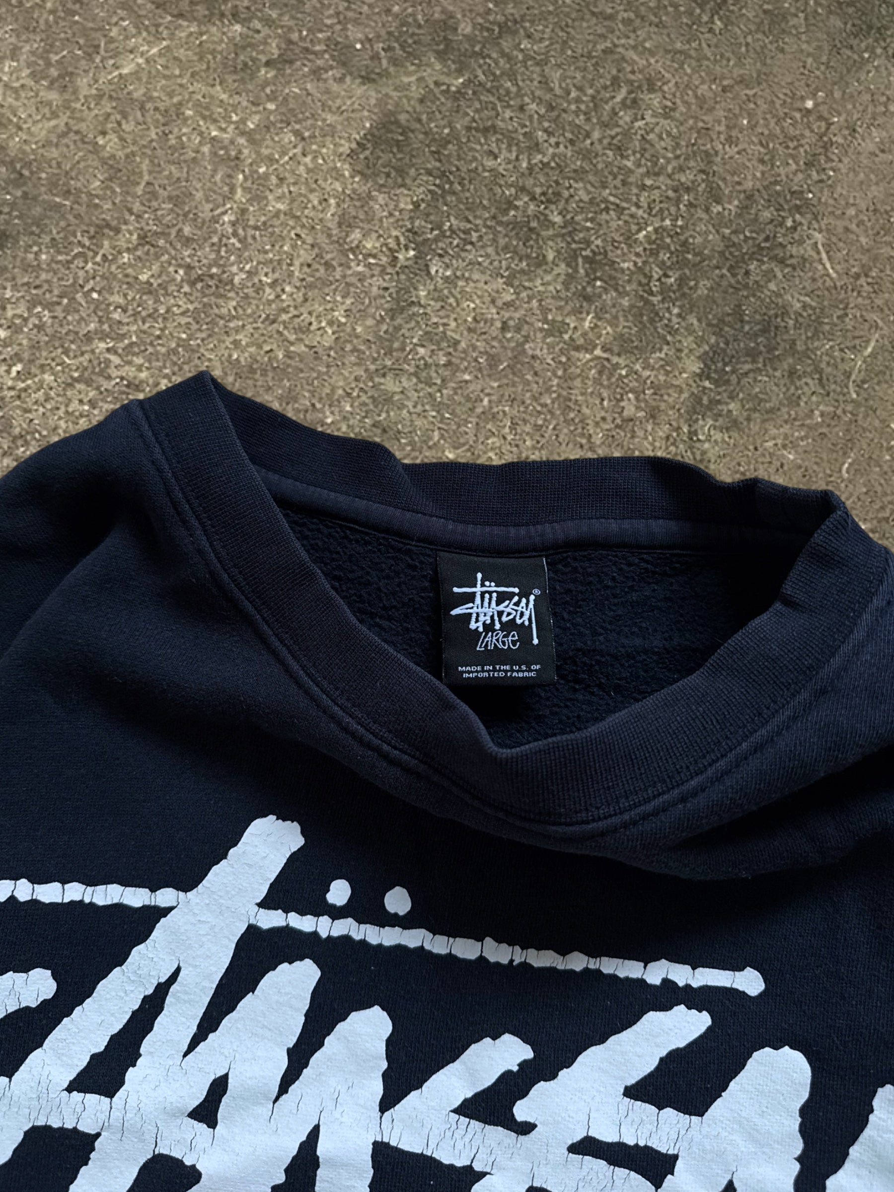 VINTAGE STÜSSY NAVY WORLD TOUR SWEATSHIRT