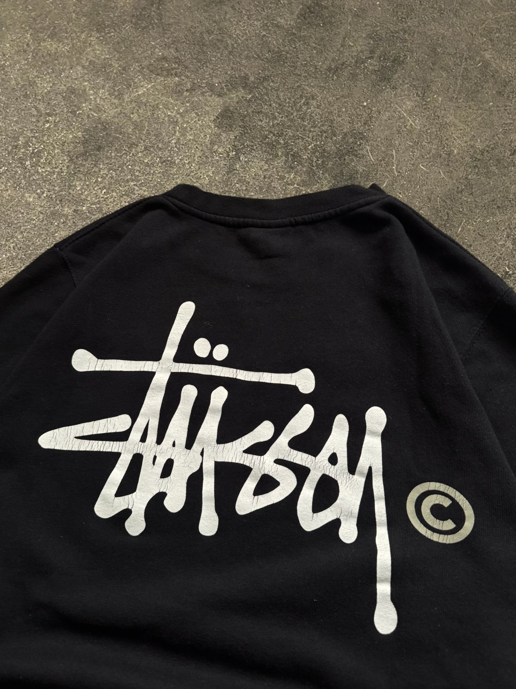 VINTAGE STÜSSY BLACK BASIC LOGO SWEATSHIRT