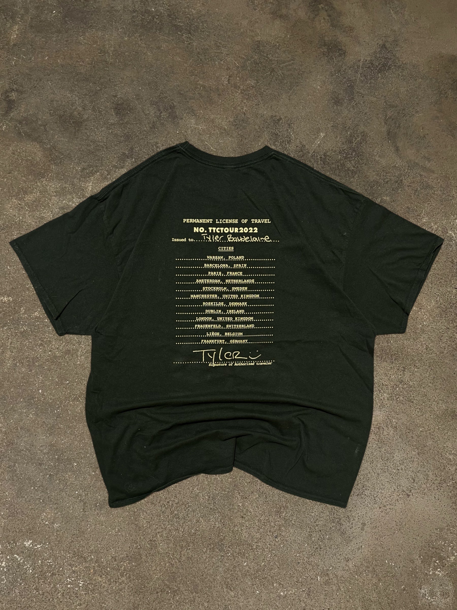 TYLER THE CREATOR CALL ME IF YOU GET LOST TOUR T-SHIRT