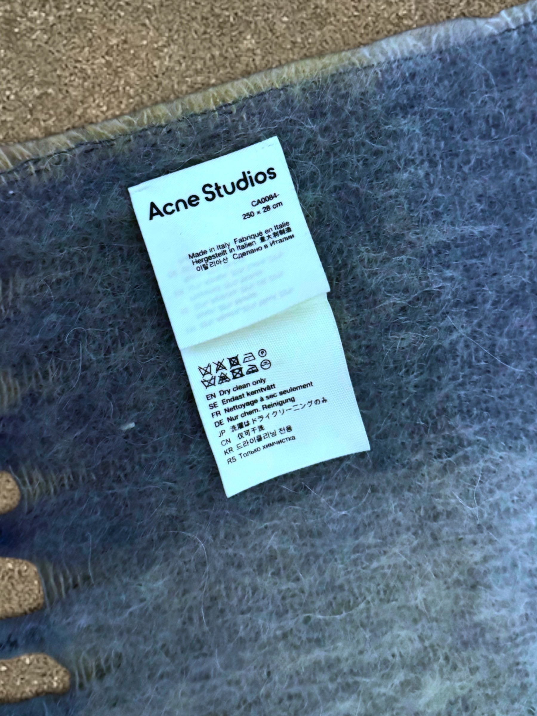 ACNE STUDIOS MOHAIR CHECKED SCARF
