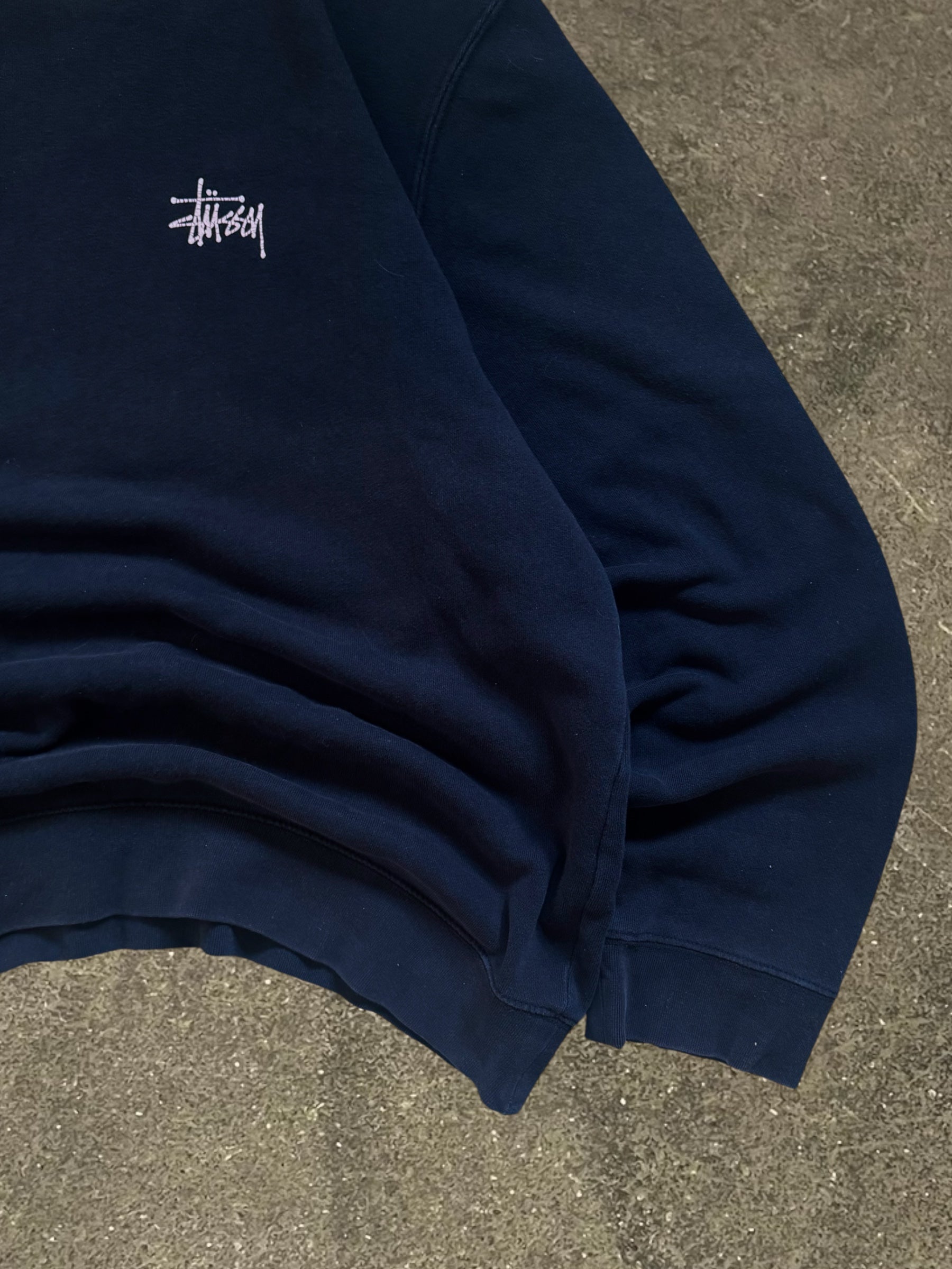 VINTAGE STÜSSY NAVY BASIC LOGO SWEATSHIRT