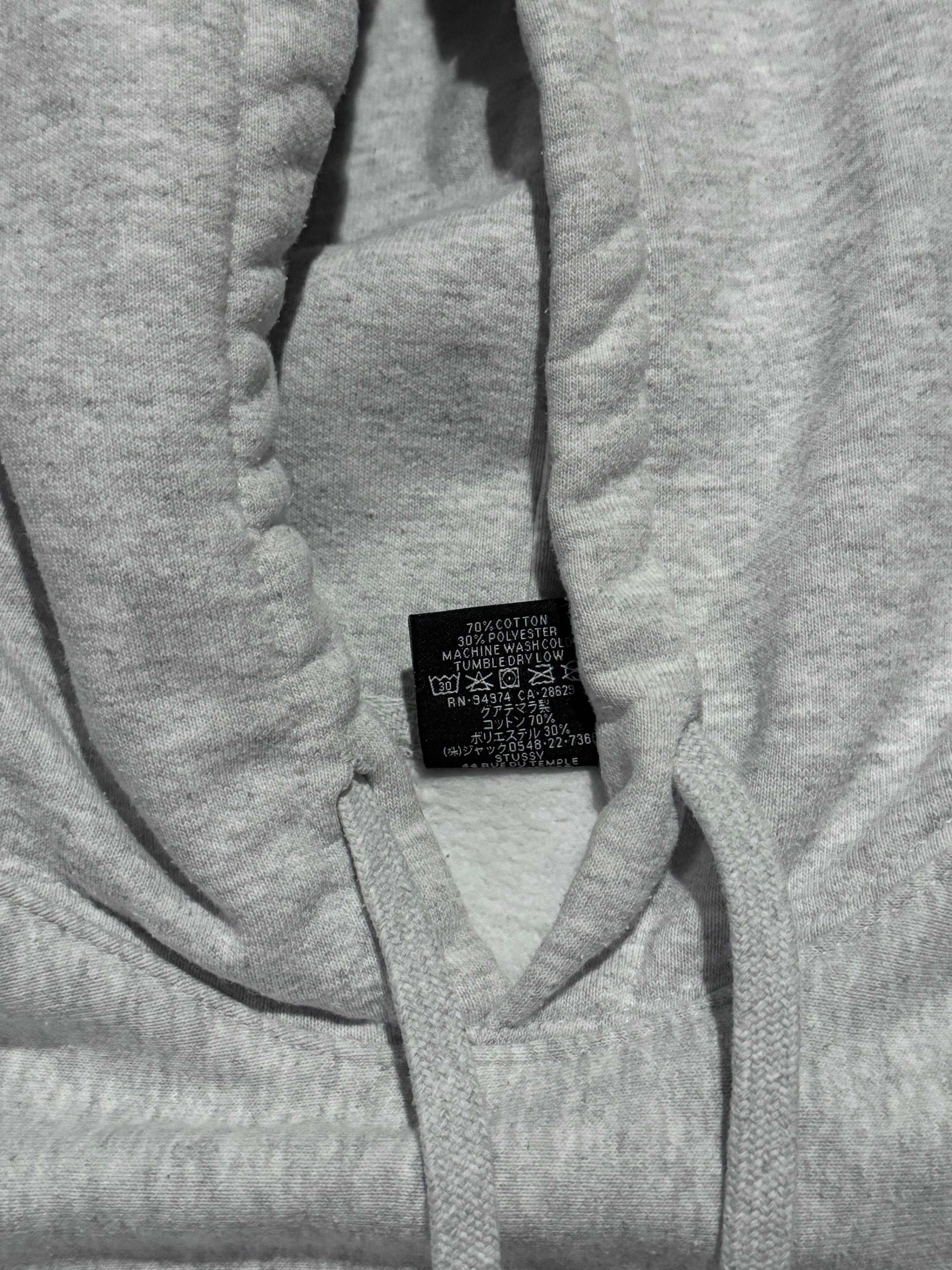 STÜSSY GREY BASIC LOGO HOODIE