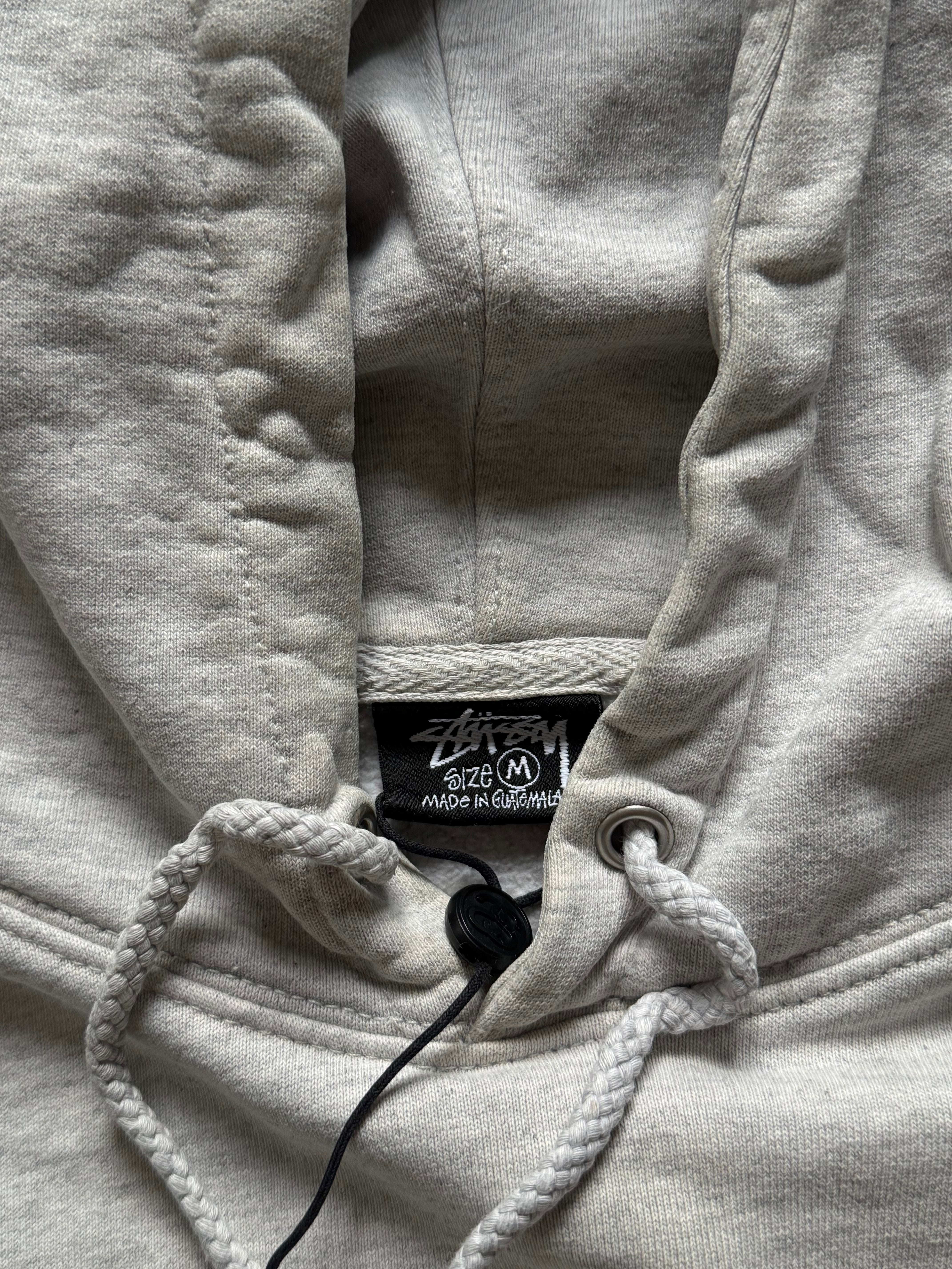 STÜSSY GREY BASIC LOGO HOODIE