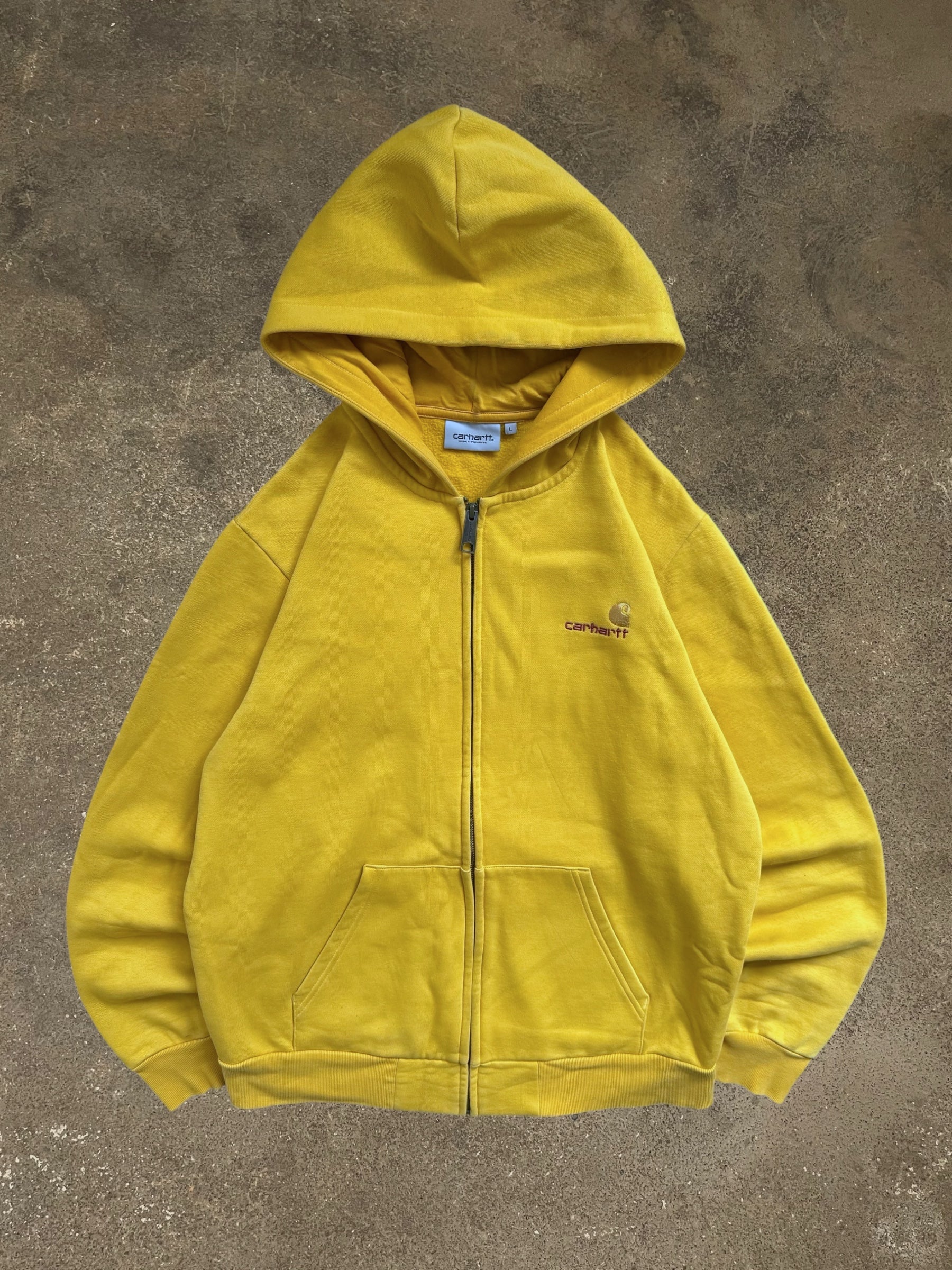 CARHARTT YELLOW SQUAD ZIP-UP HOODIE