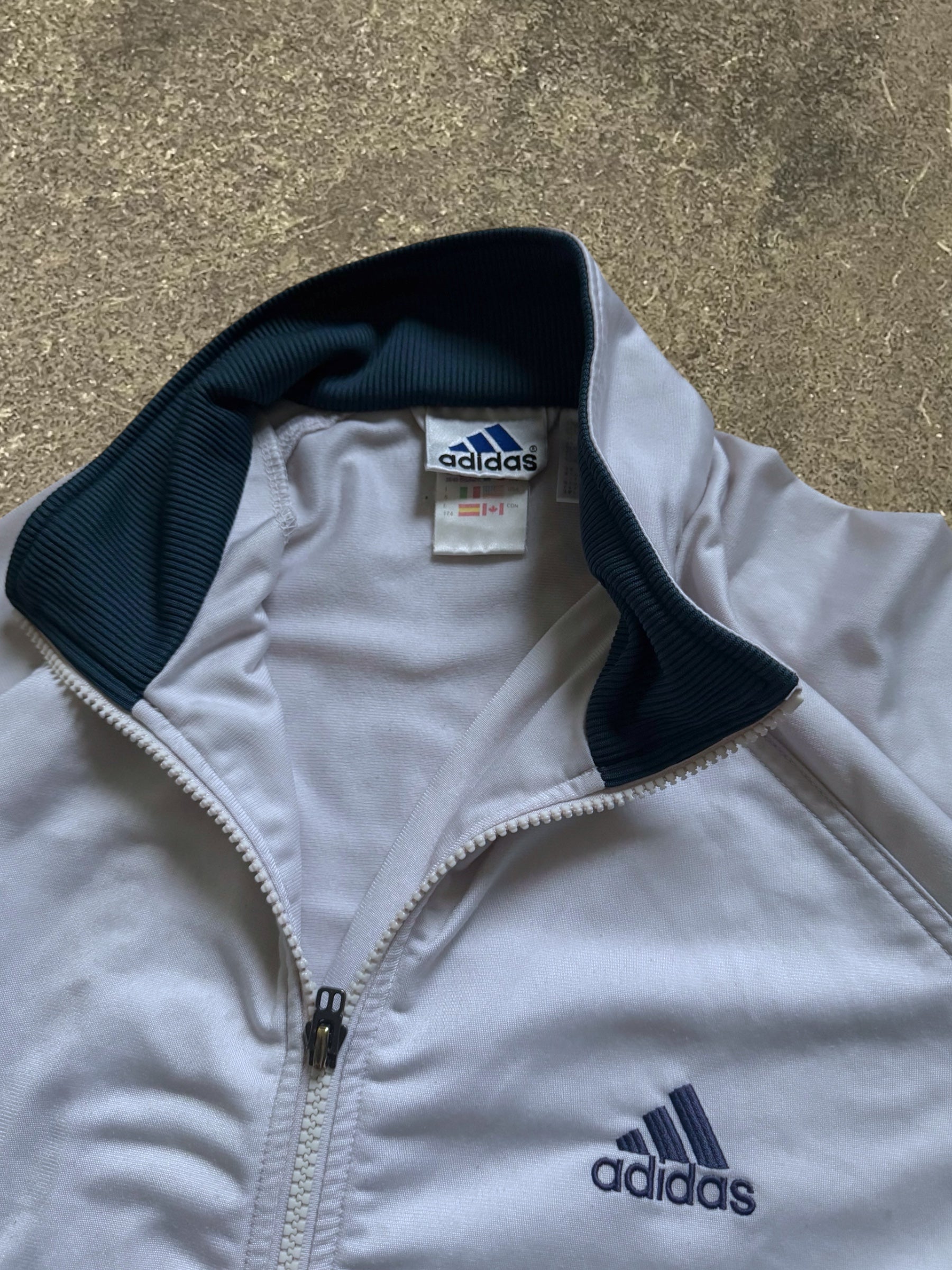VINTAGE 90S WHITE ADIDAS TRACK JACKET