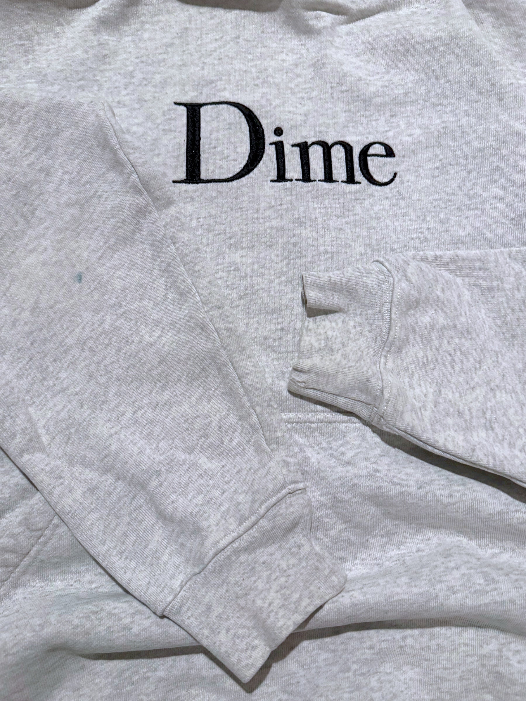 DIME GREY LOGO HOODIE