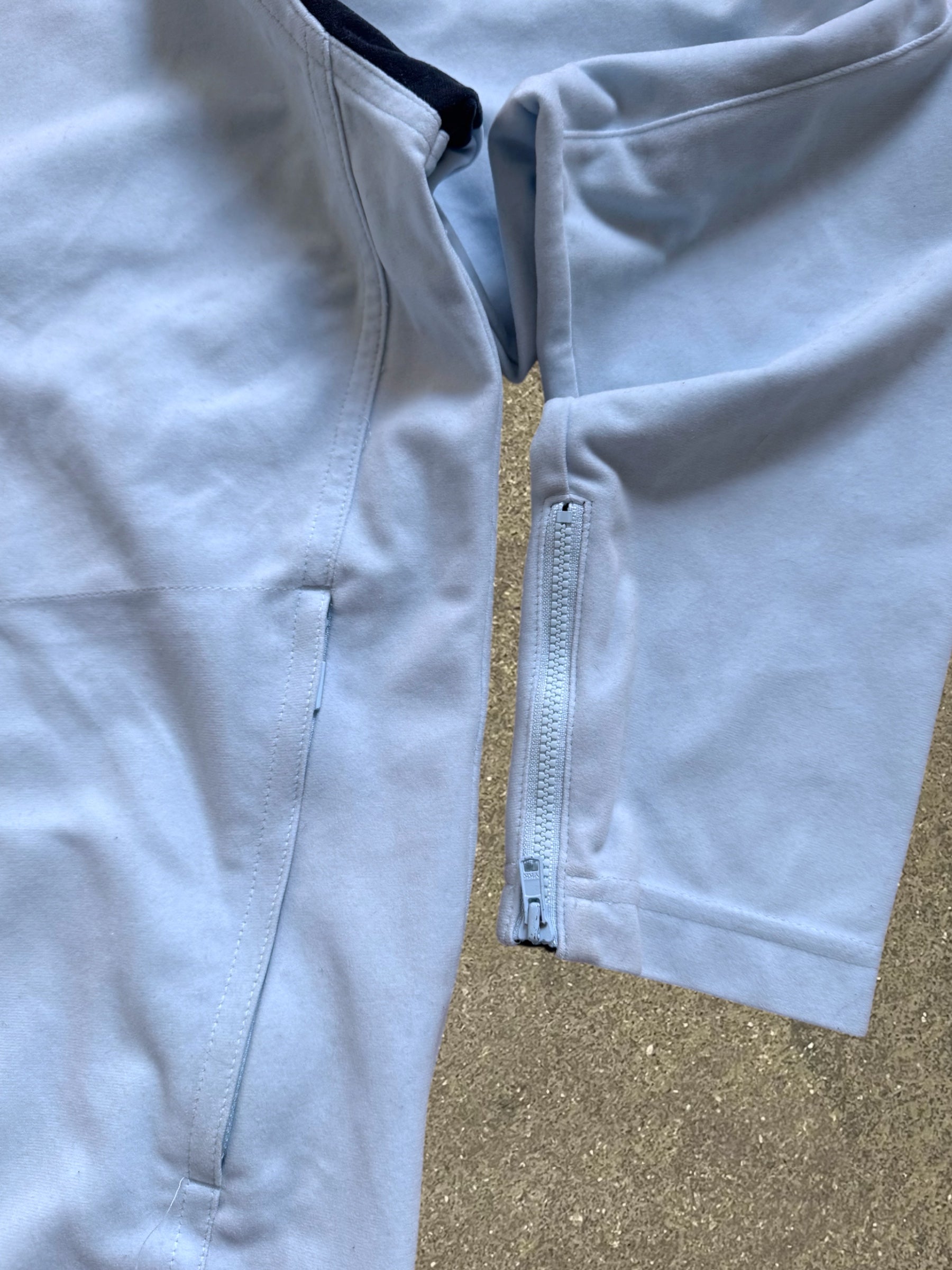 VINTAGE 00S ADIDAS BABY BLUE FLEECE TRACK JACKET