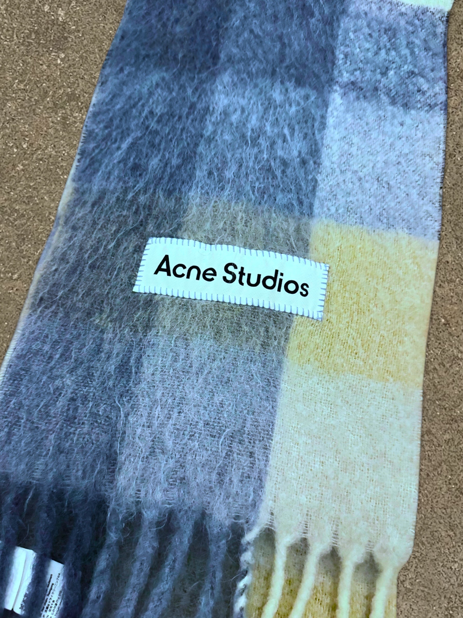 ACNE STUDIOS MOHAIR CHECKED SCARF