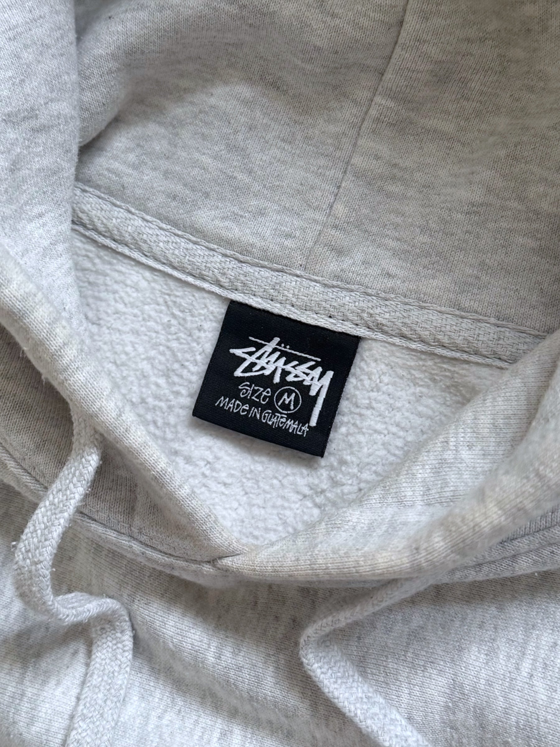 STÜSSY GREY BASIC LOGO HOODIE