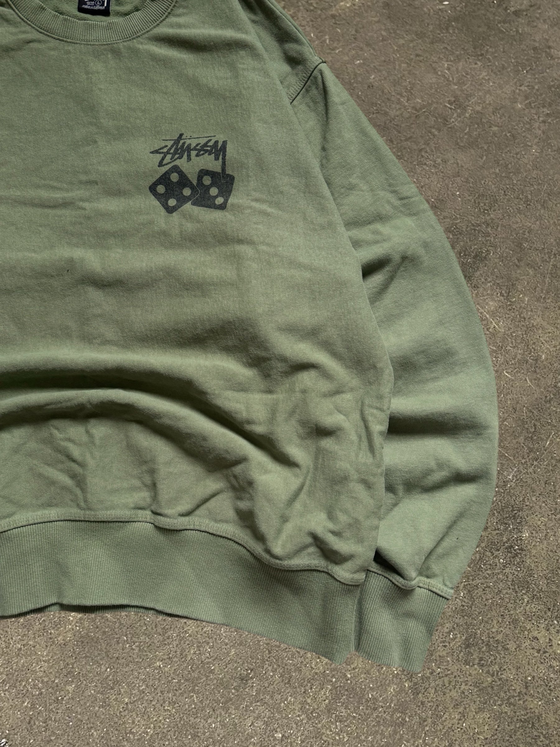 STÜSSY DICE PIGMENT DYED SWEATSHIRT