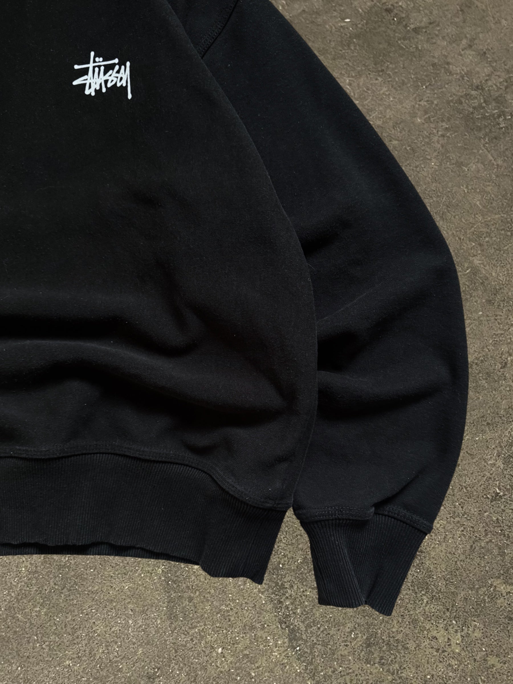 STÜSSY BLACK BASIC LOGO SWEATSHIRT
