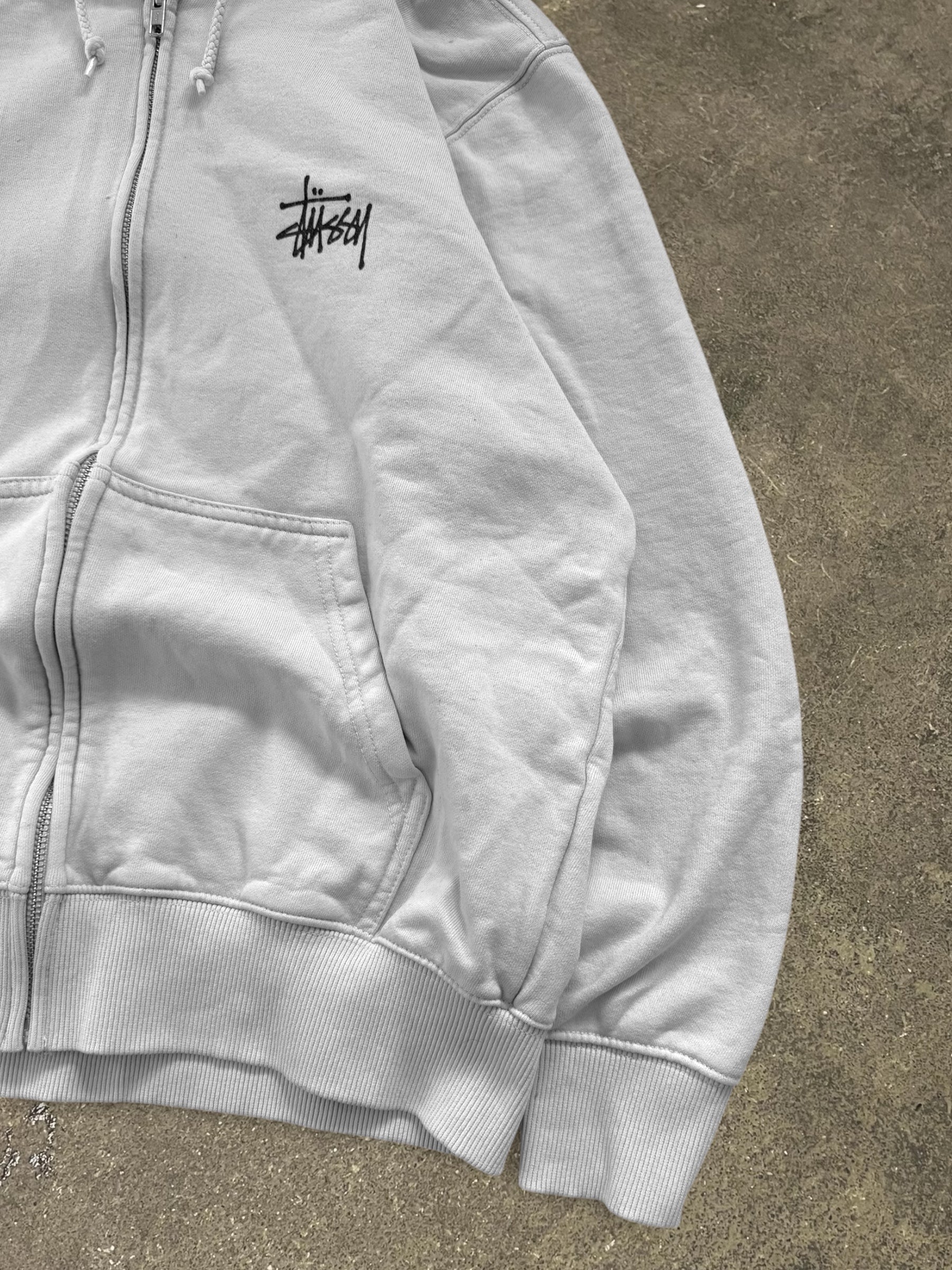 STÜSSY BASIC LOGO ZIP-UP HOODIE