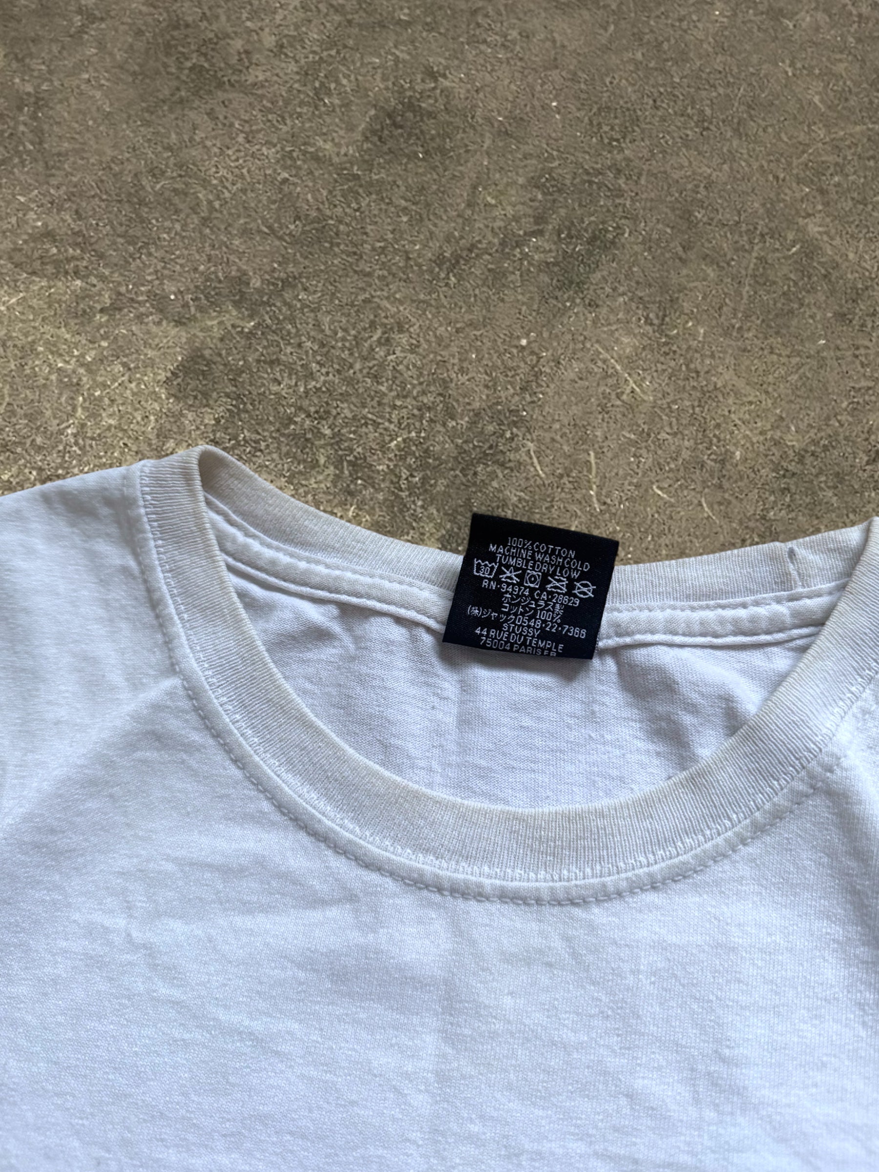 STÜSSY WHITE SPHINX LOGO T-SHIRT
