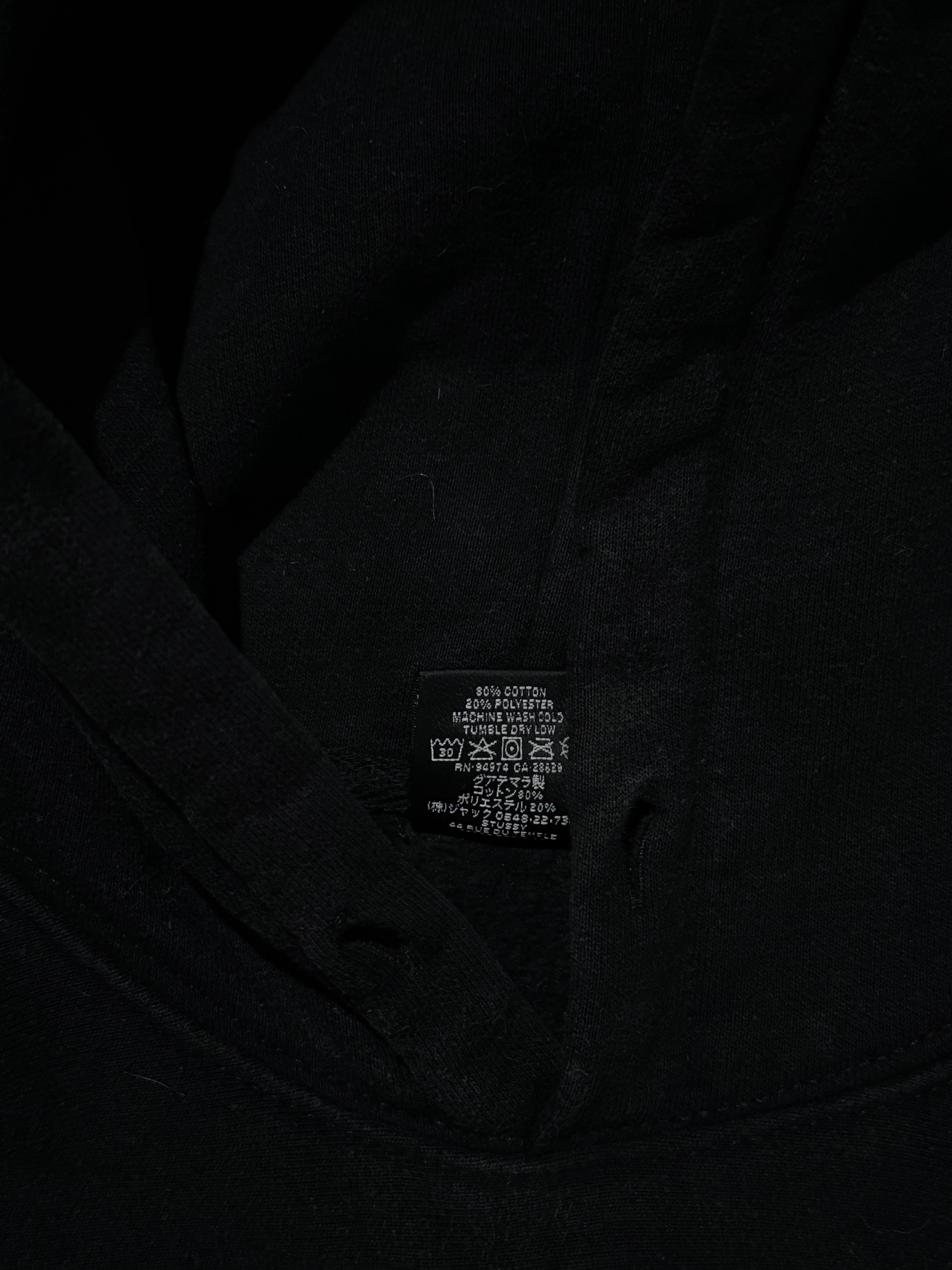 STÜSSY BLACK BASIC LOGO HOODIE