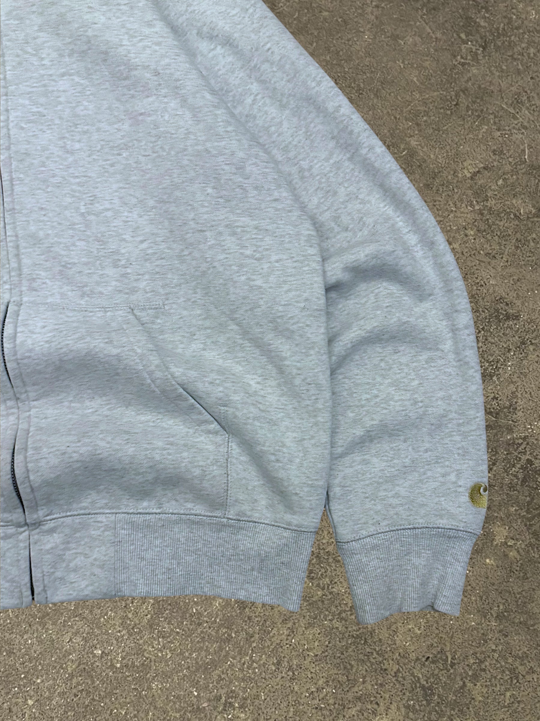 CARHARTT GREY CHASE ZIP-UP HOODIE