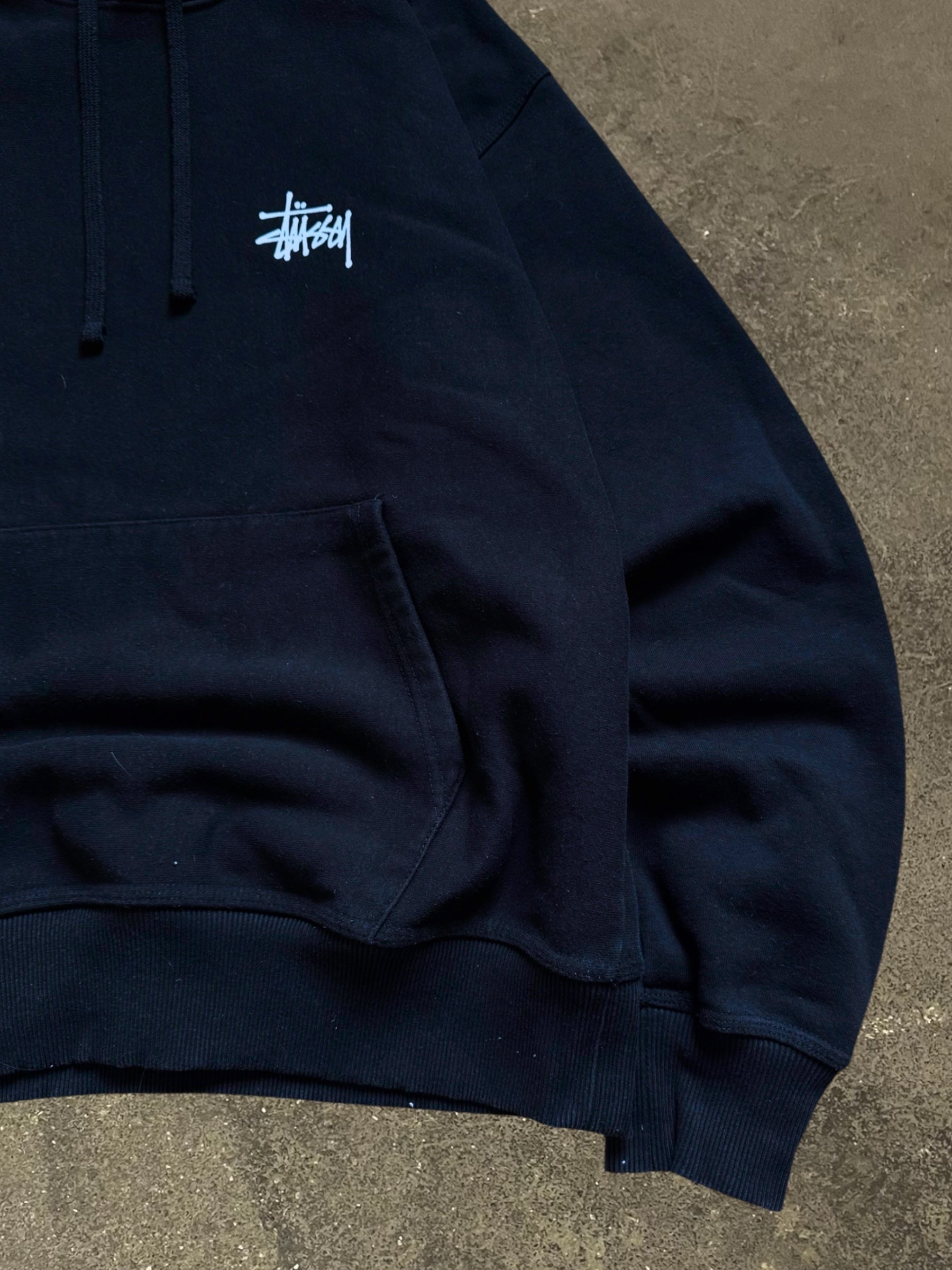 STÜSSY NAVY BASIC LOGO HOODIE