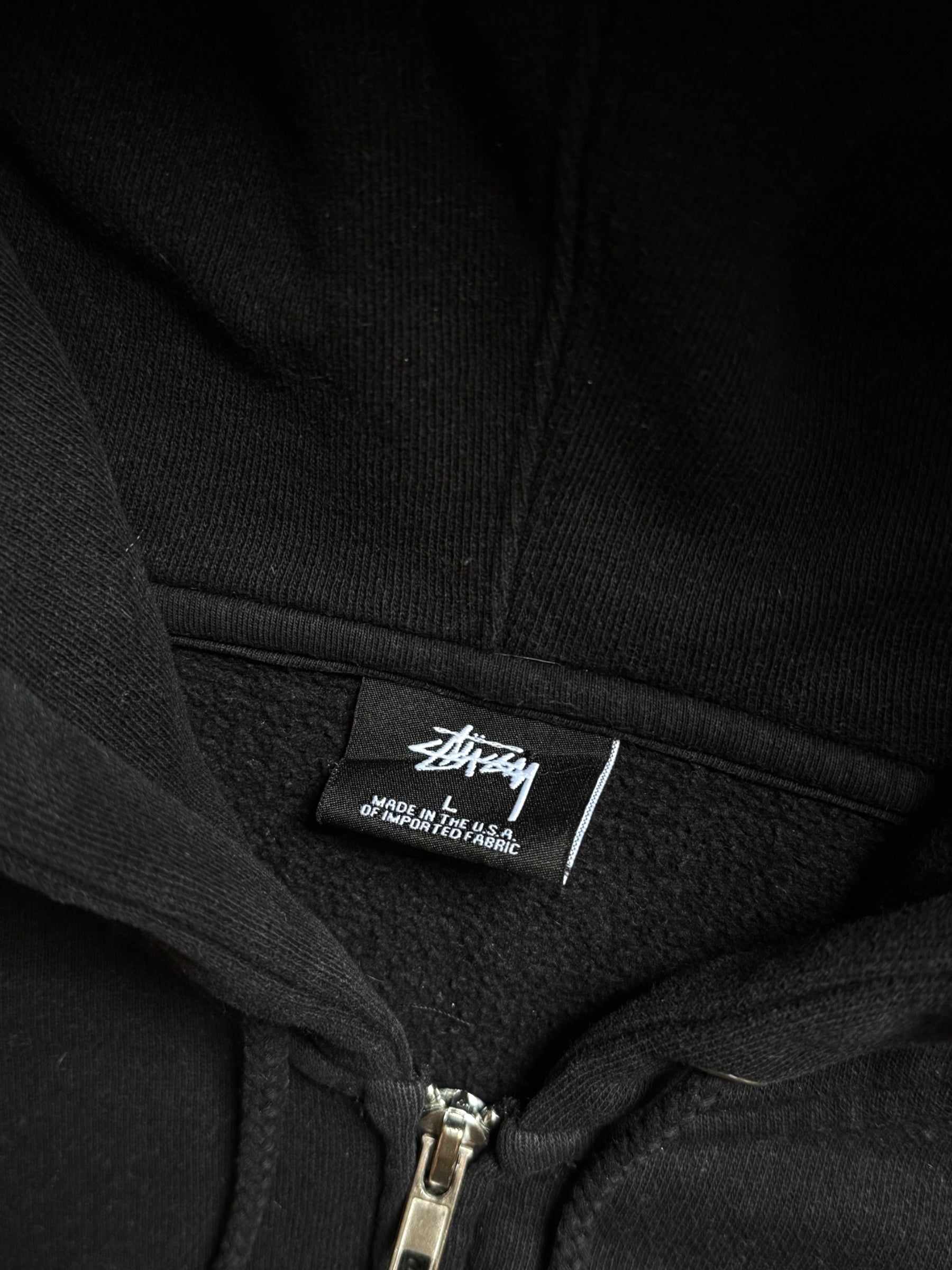 STÜSSY BASIC LOGO ZIP-UP HOODIE
