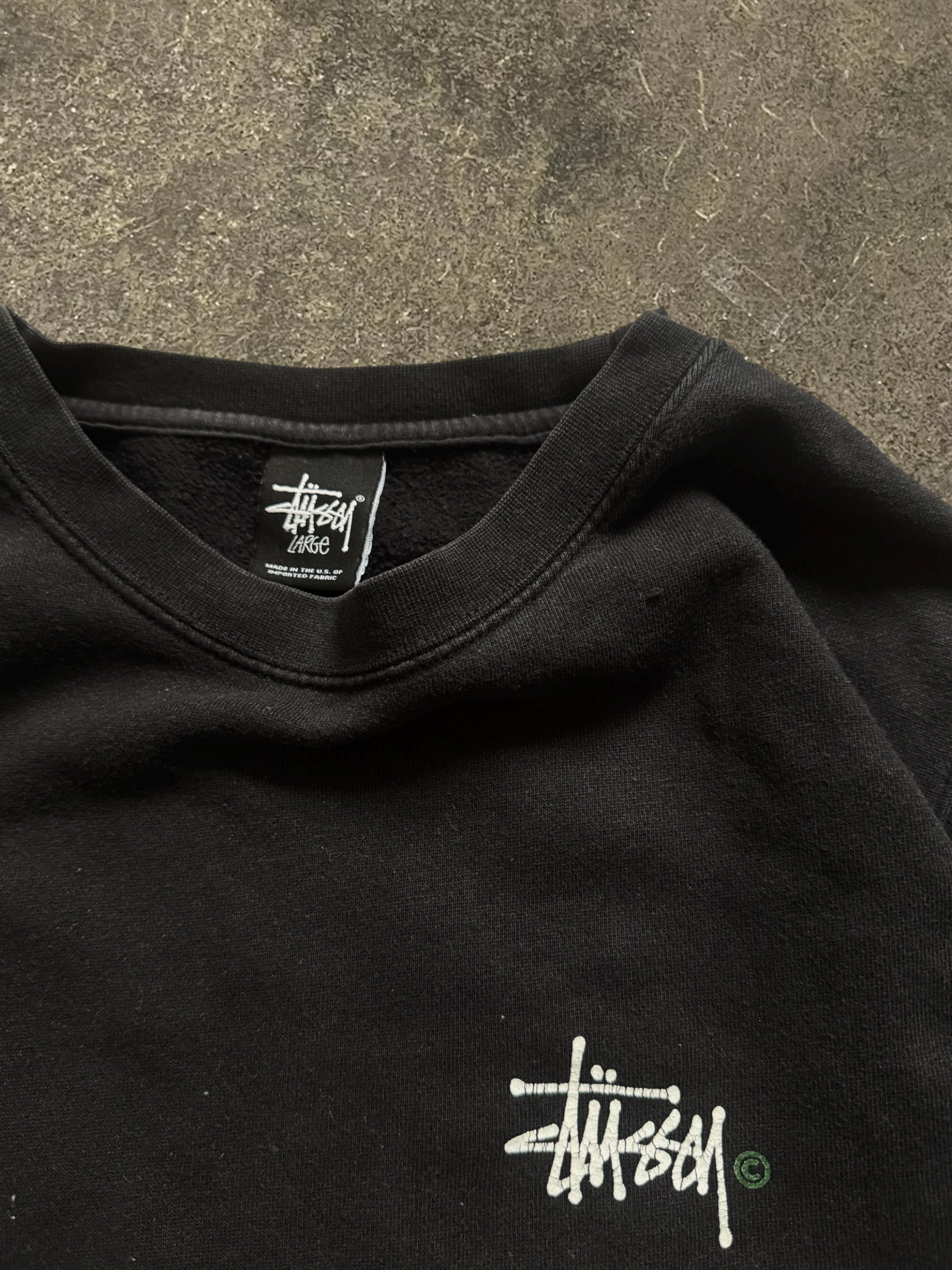 VINTAGE STÜSSY BLACK BASIC LOGO SWEATSHIRT