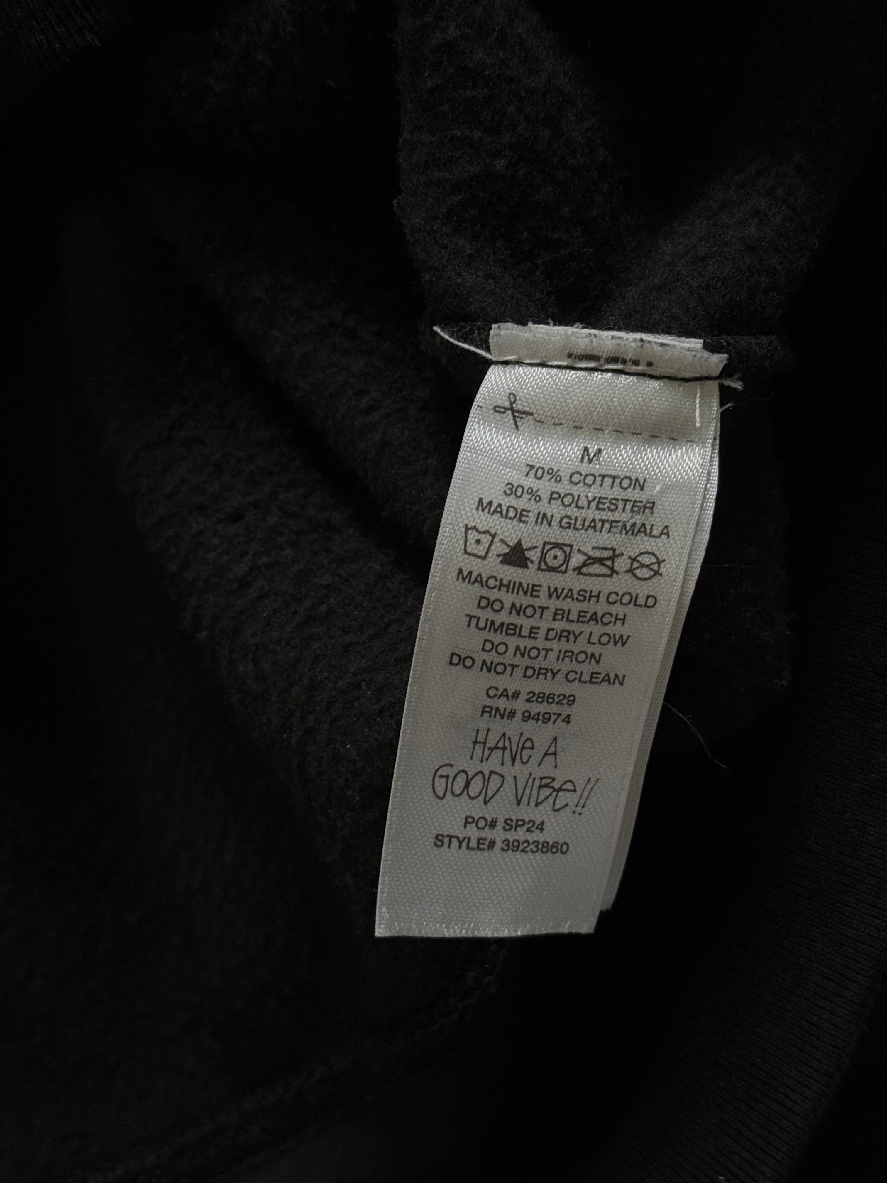 STÜSSY BLACK WORLD TOUR HOODIE