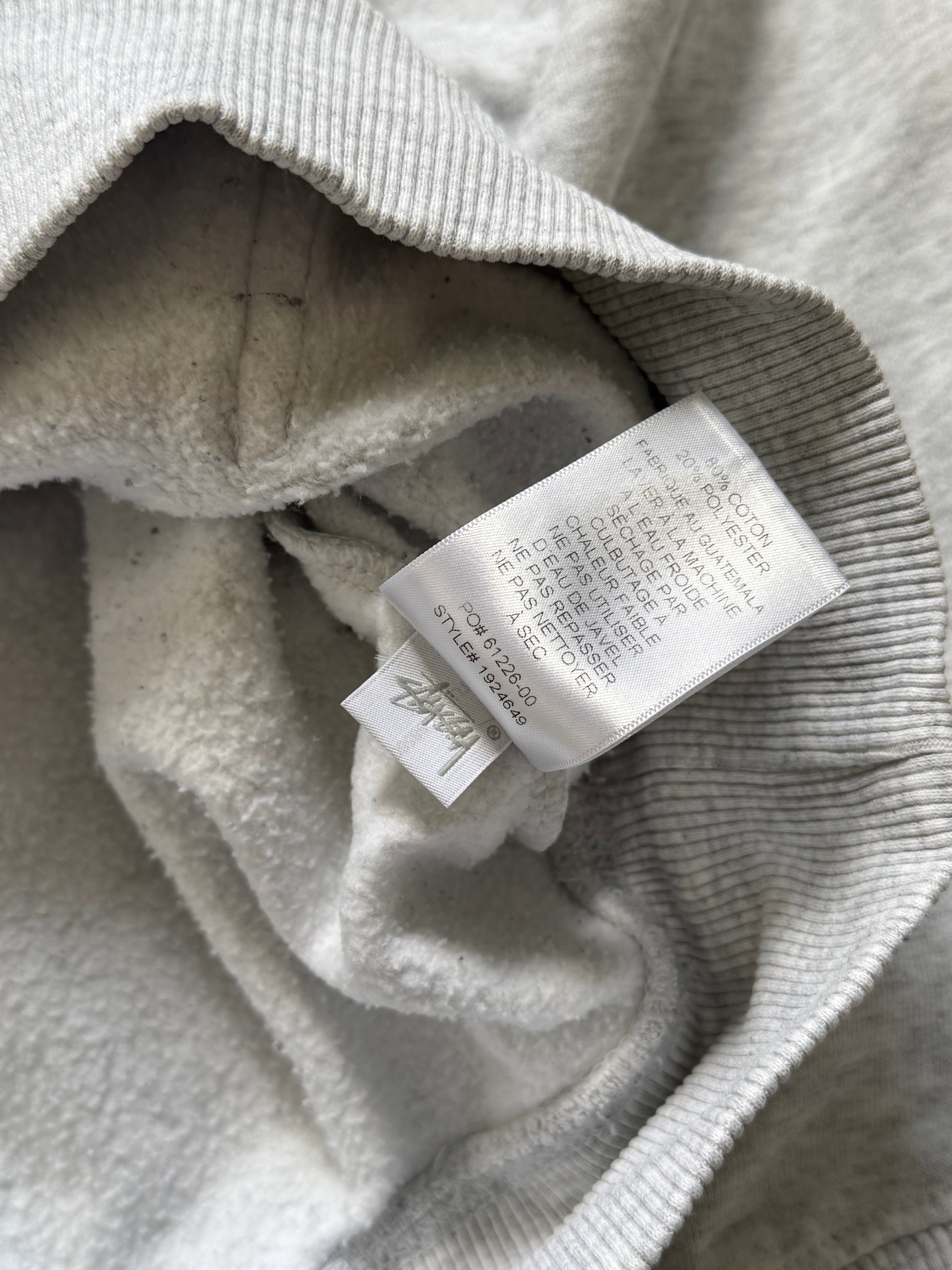 STÜSSY GREY BASIC LOGO HOODIE