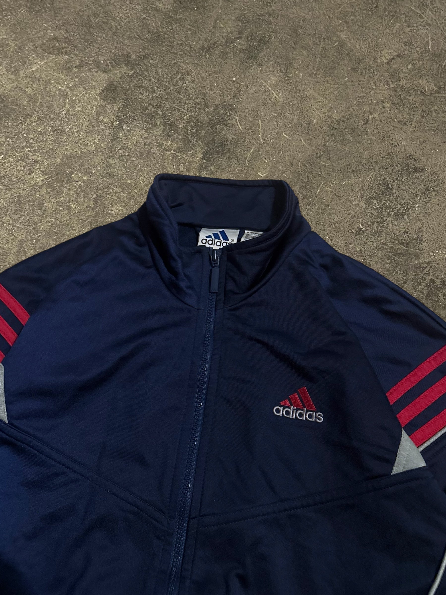 VINTAGE 90S NAVY/RED TRACK JACKET