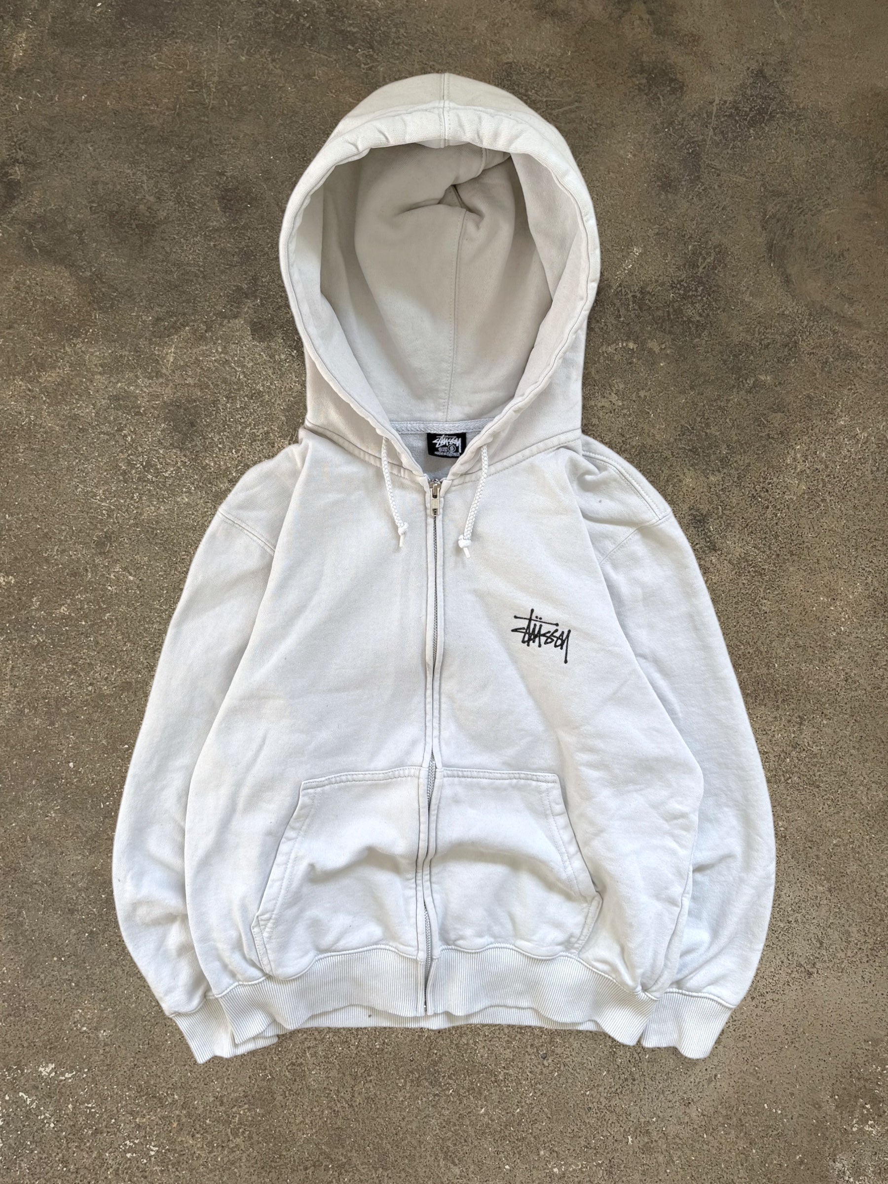 STÜSSY BASIC LOGO ZIP-UP HOODIE