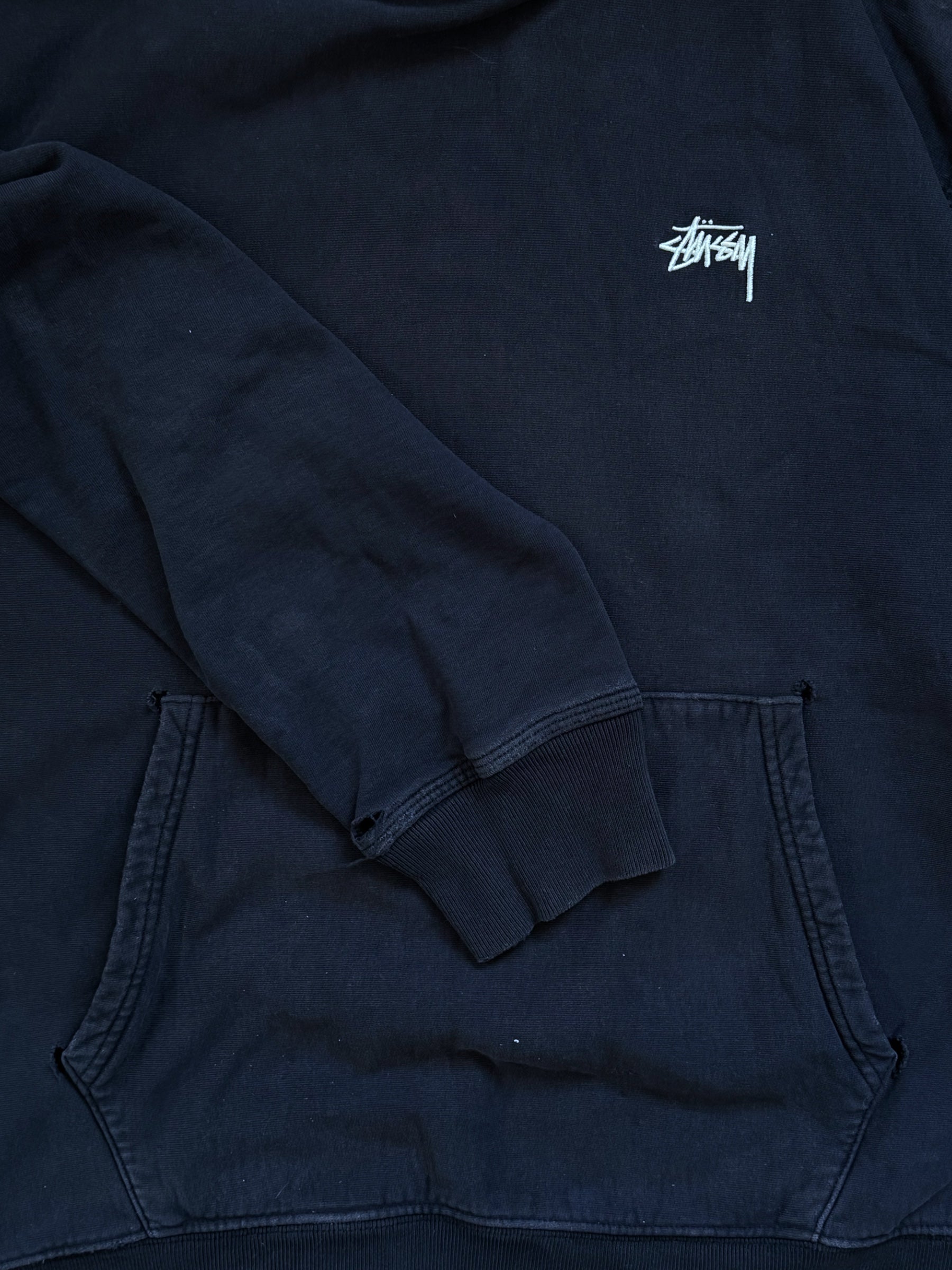 STÜSSY NAVY STOCK LOGO HOODIE
