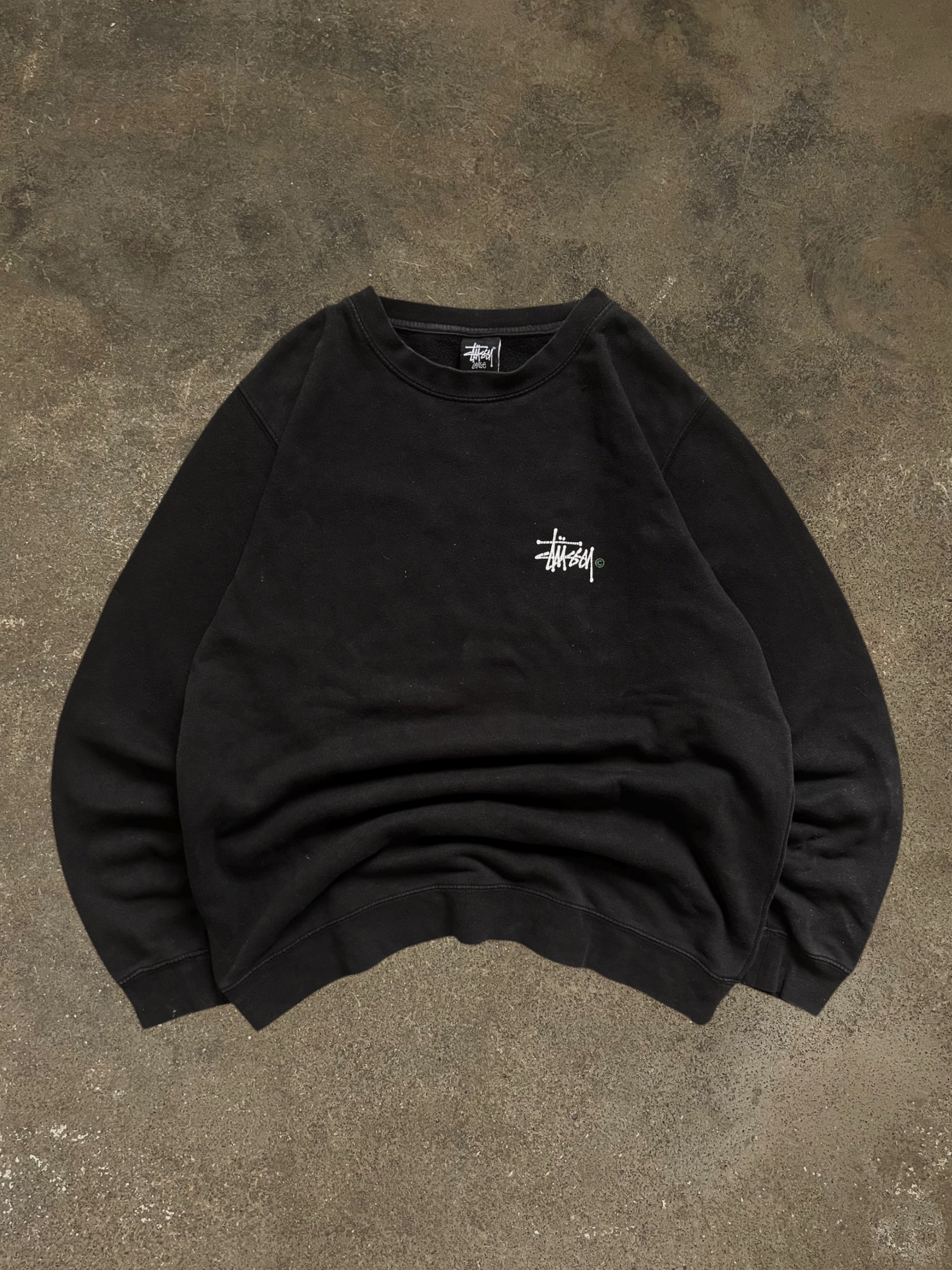 VINTAGE STÜSSY BLACK BASIC LOGO SWEATSHIRT