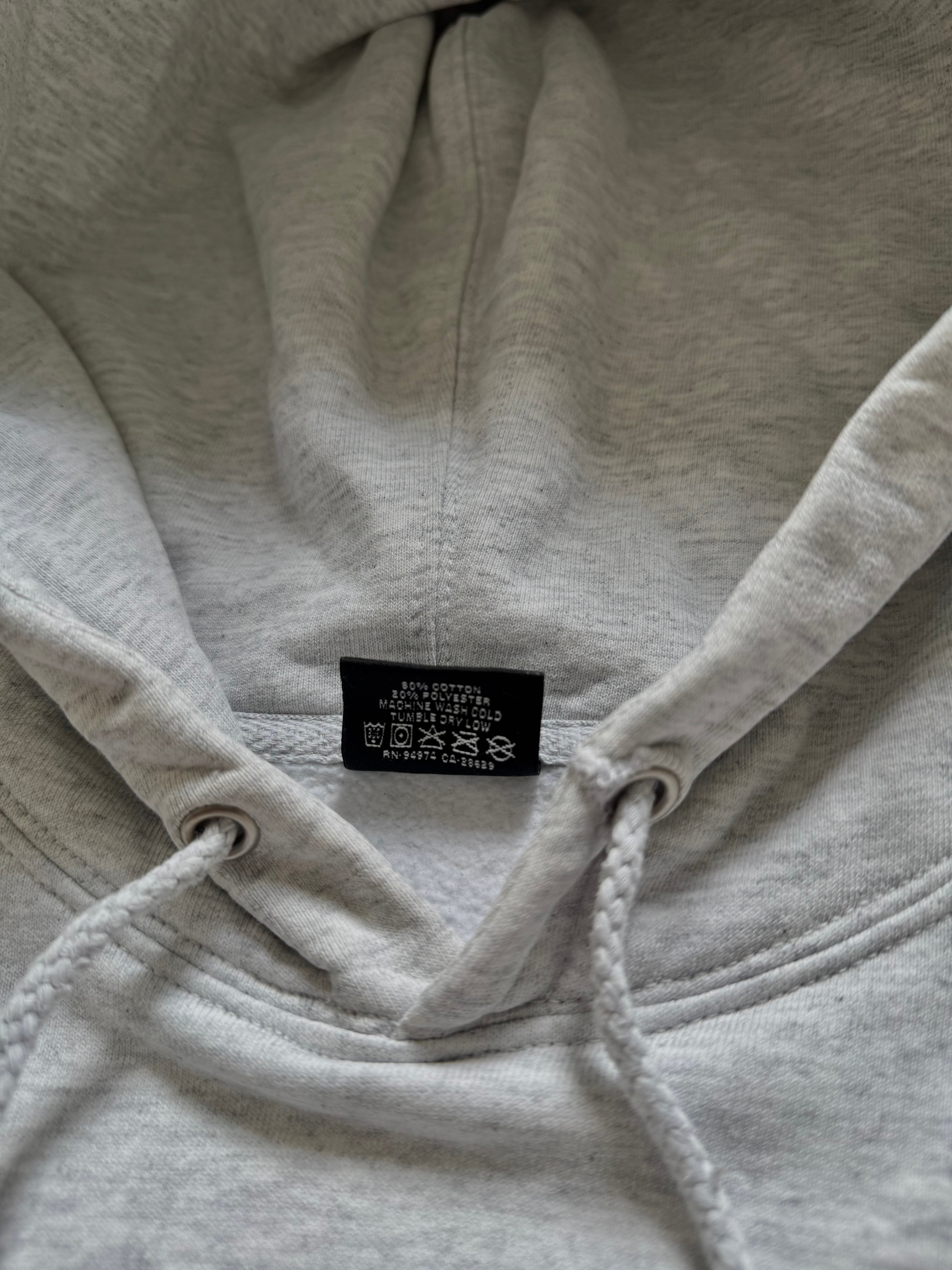 STÜSSY GREY BASIC LOGO HOODIE