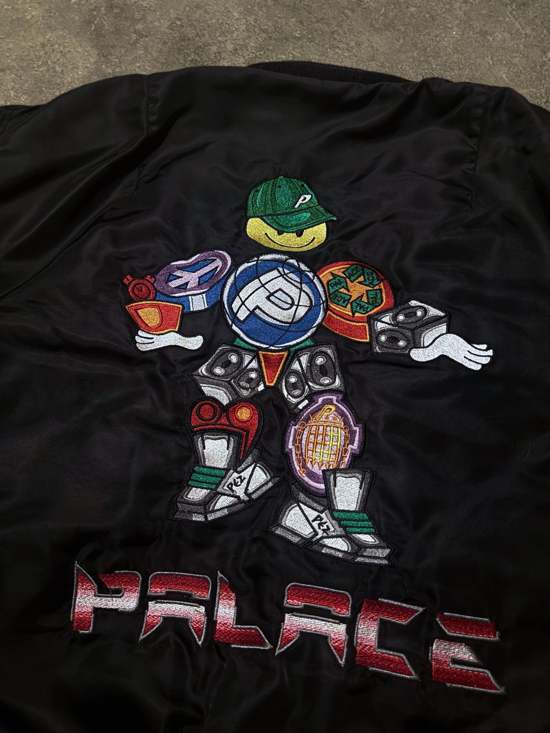 PALACE X PEZ PEZMAN MA1 BOMBER JACKET