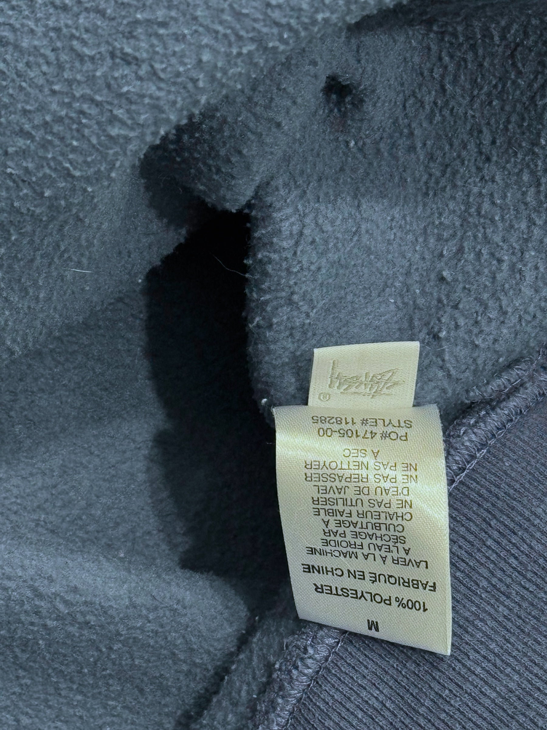 STÜSSY BACK HOOD APPLIQUE HOODIE