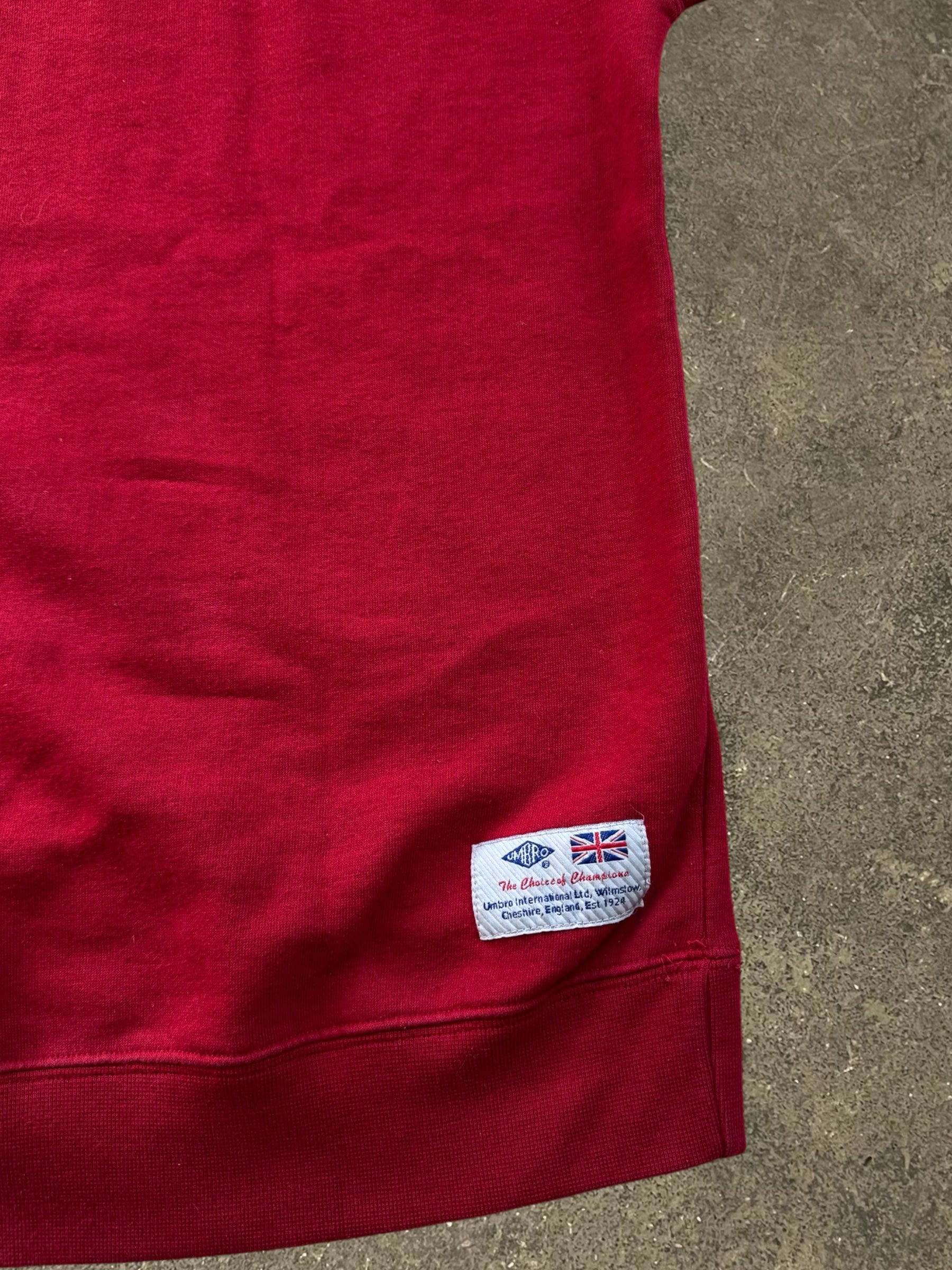 VINTAGE RED UMBRO SPELLOUT SWEATSHIRT