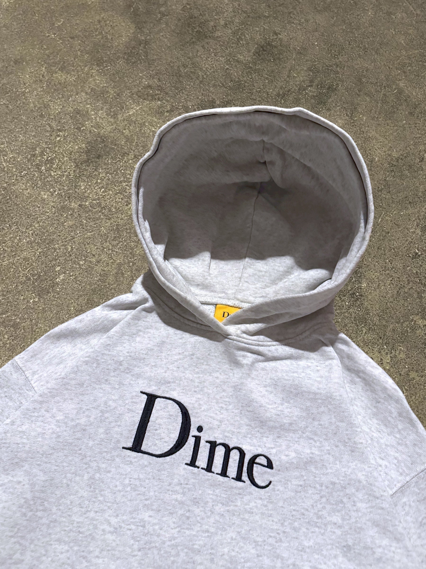 DIME GREY LOGO HOODIE