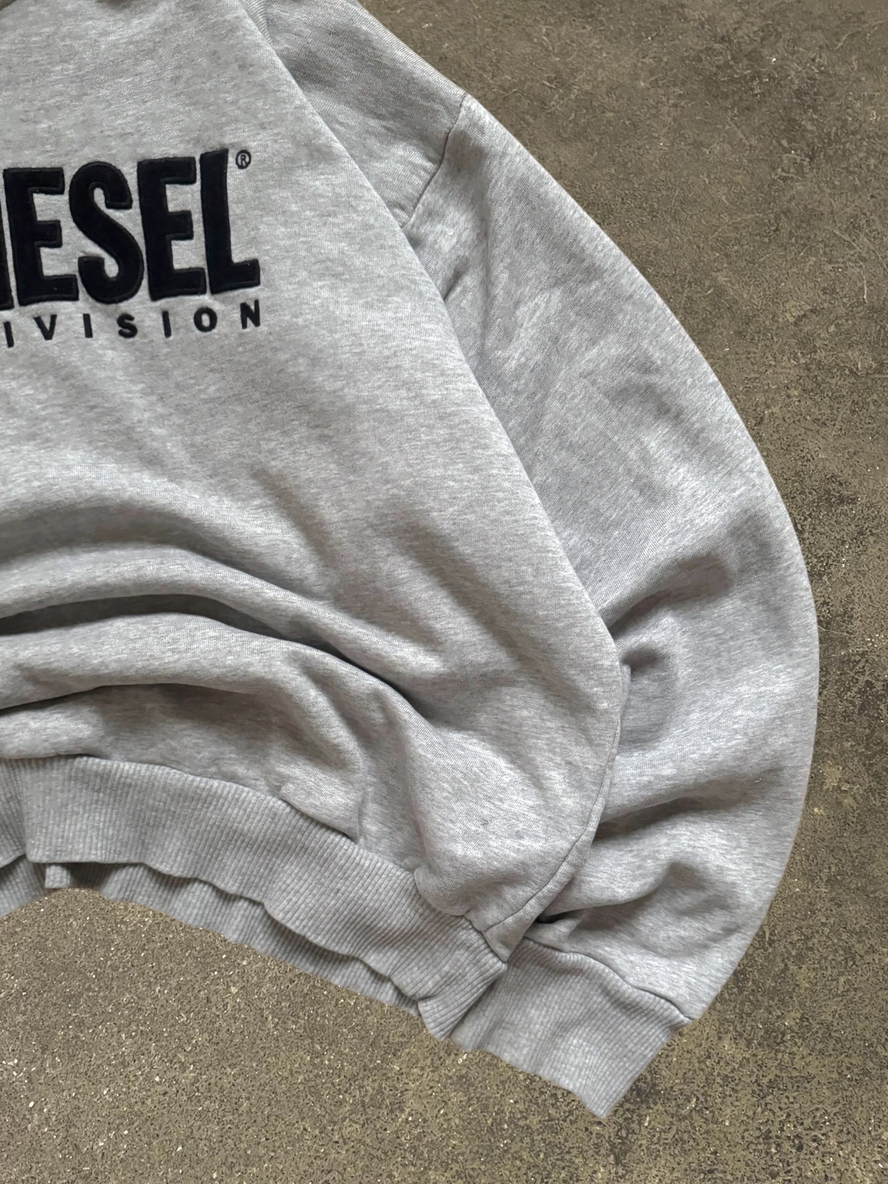 DIESEL GREY LOGO HOODIE