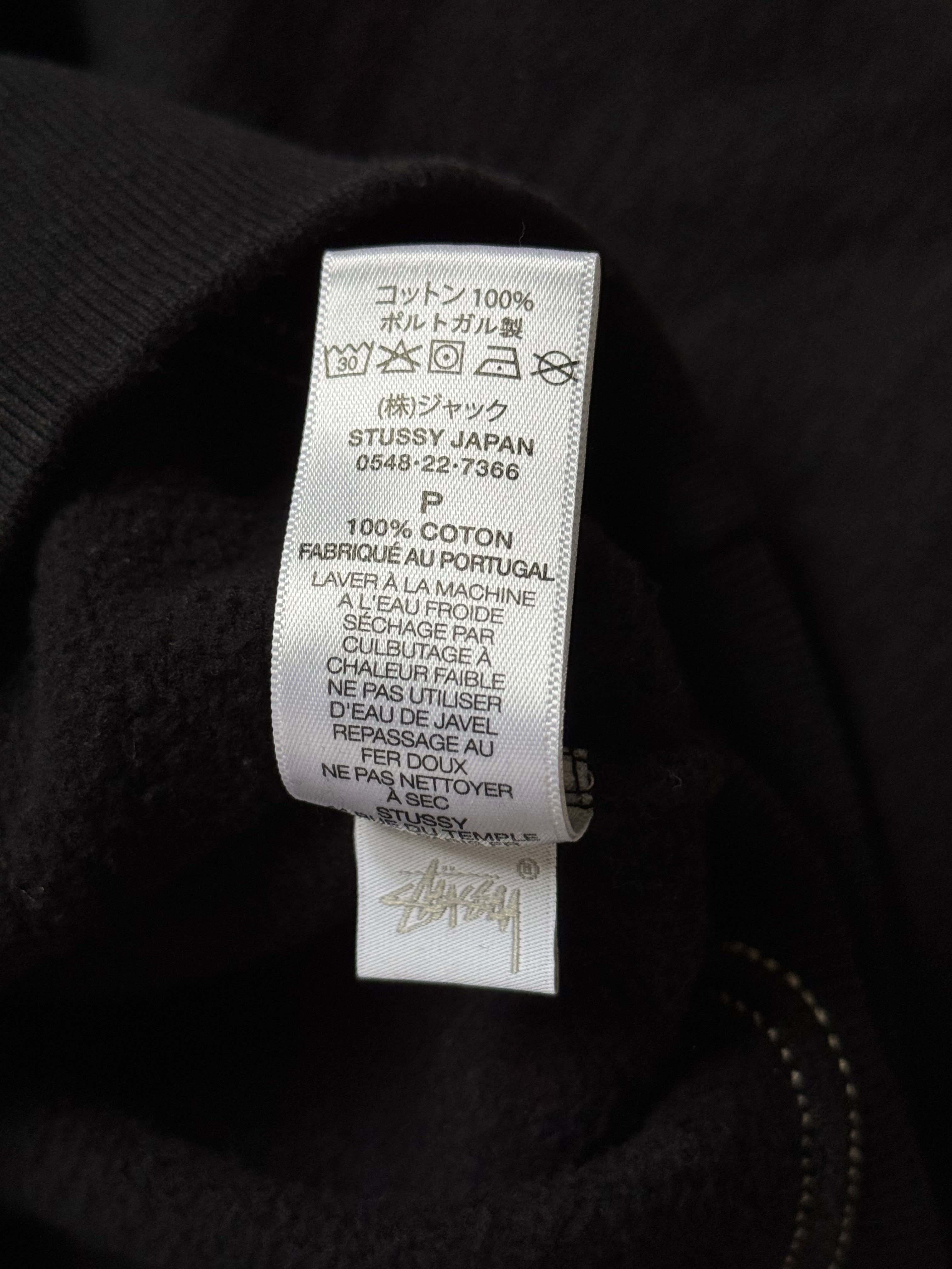 STÜSSY BLACK CONTRAST STITCH HOODIE