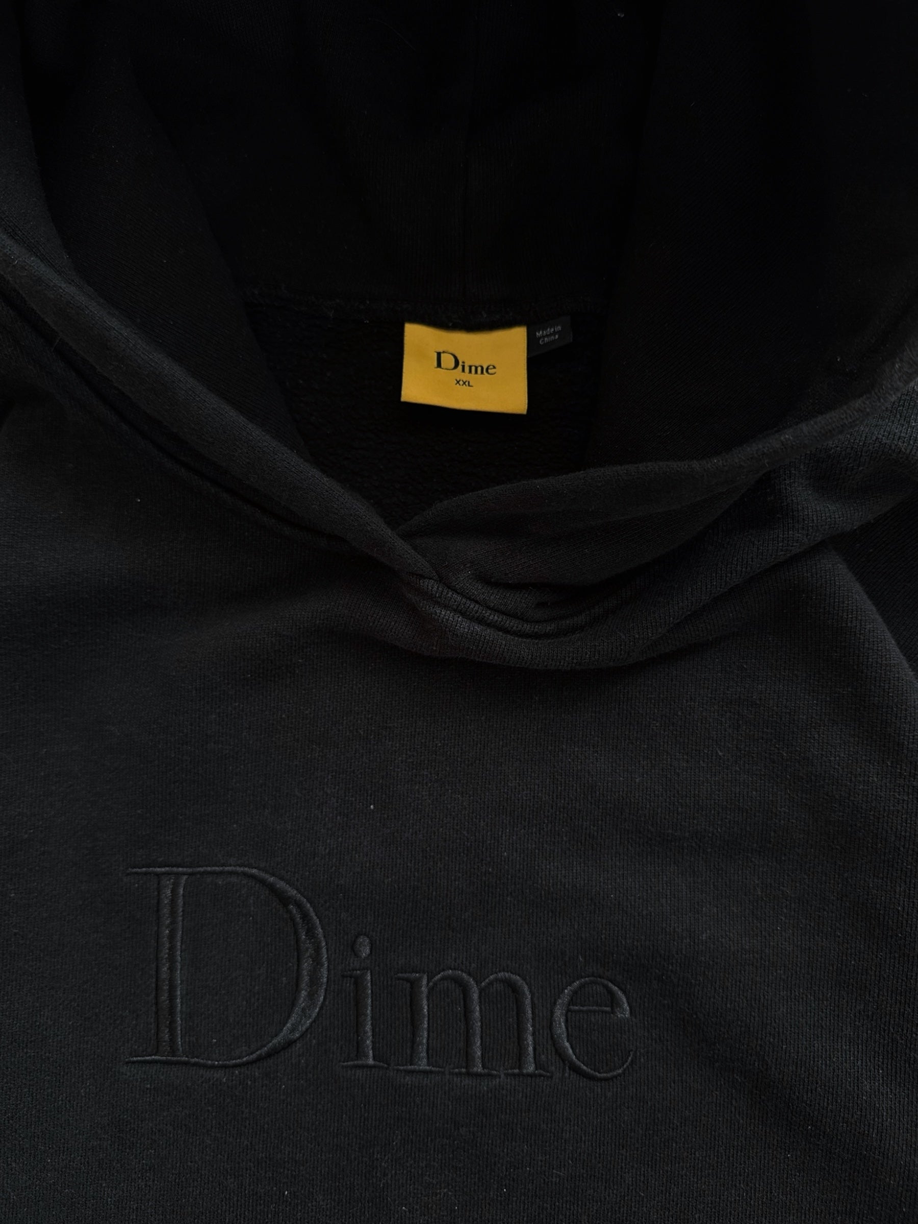 DIME BLACK LOGO HOODIE