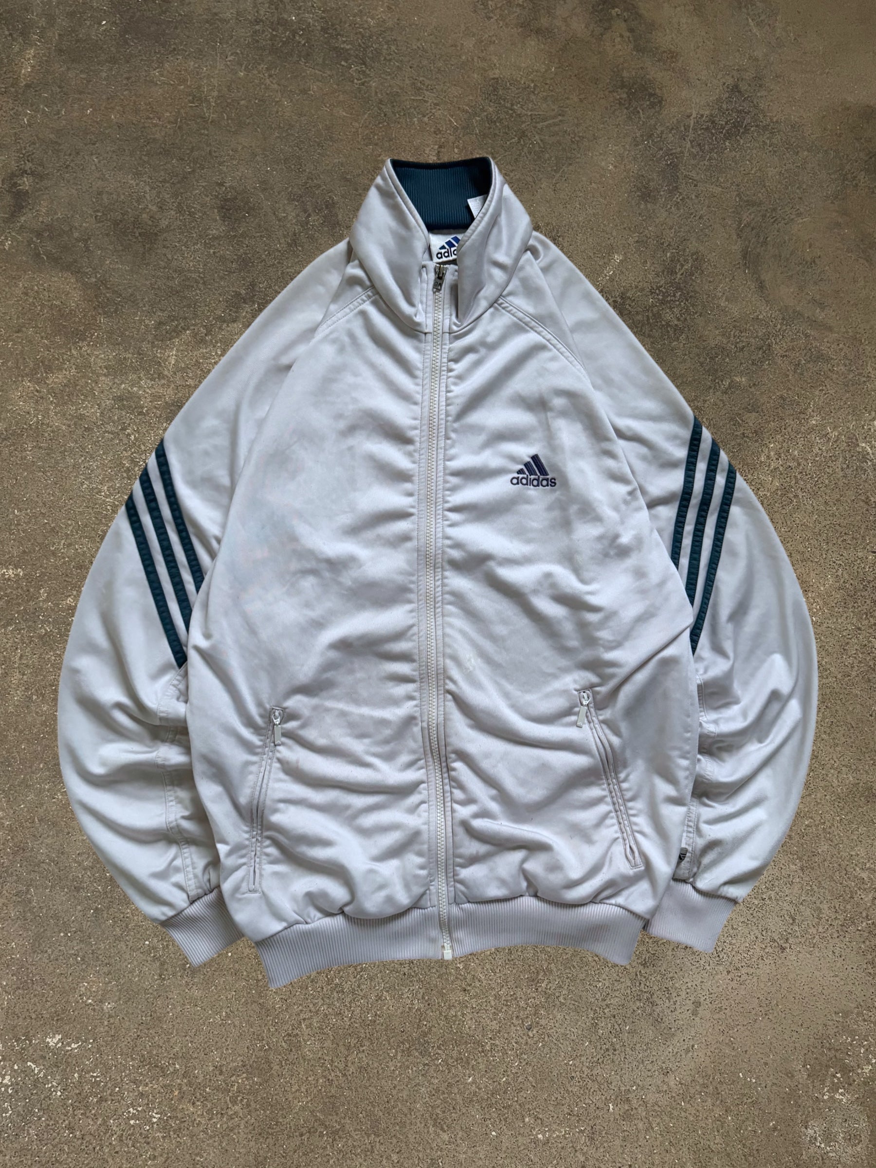 VINTAGE 90S WHITE ADIDAS TRACK JACKET