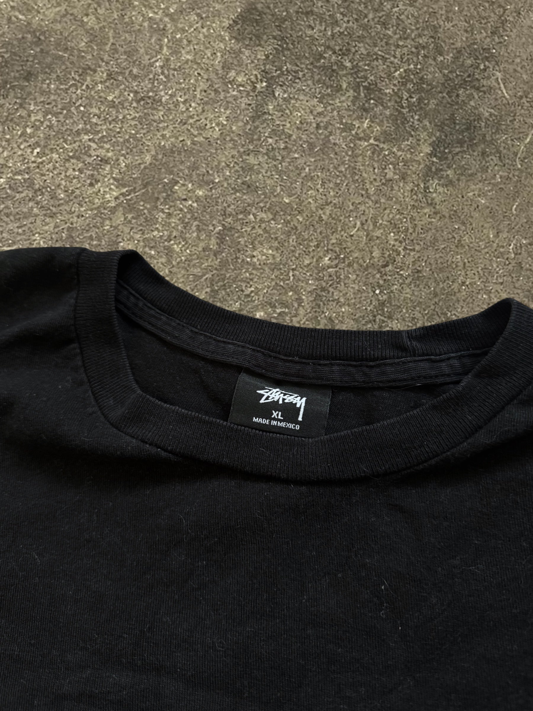 STÜSSY BLACK BASIC LOGO T-SHIRT