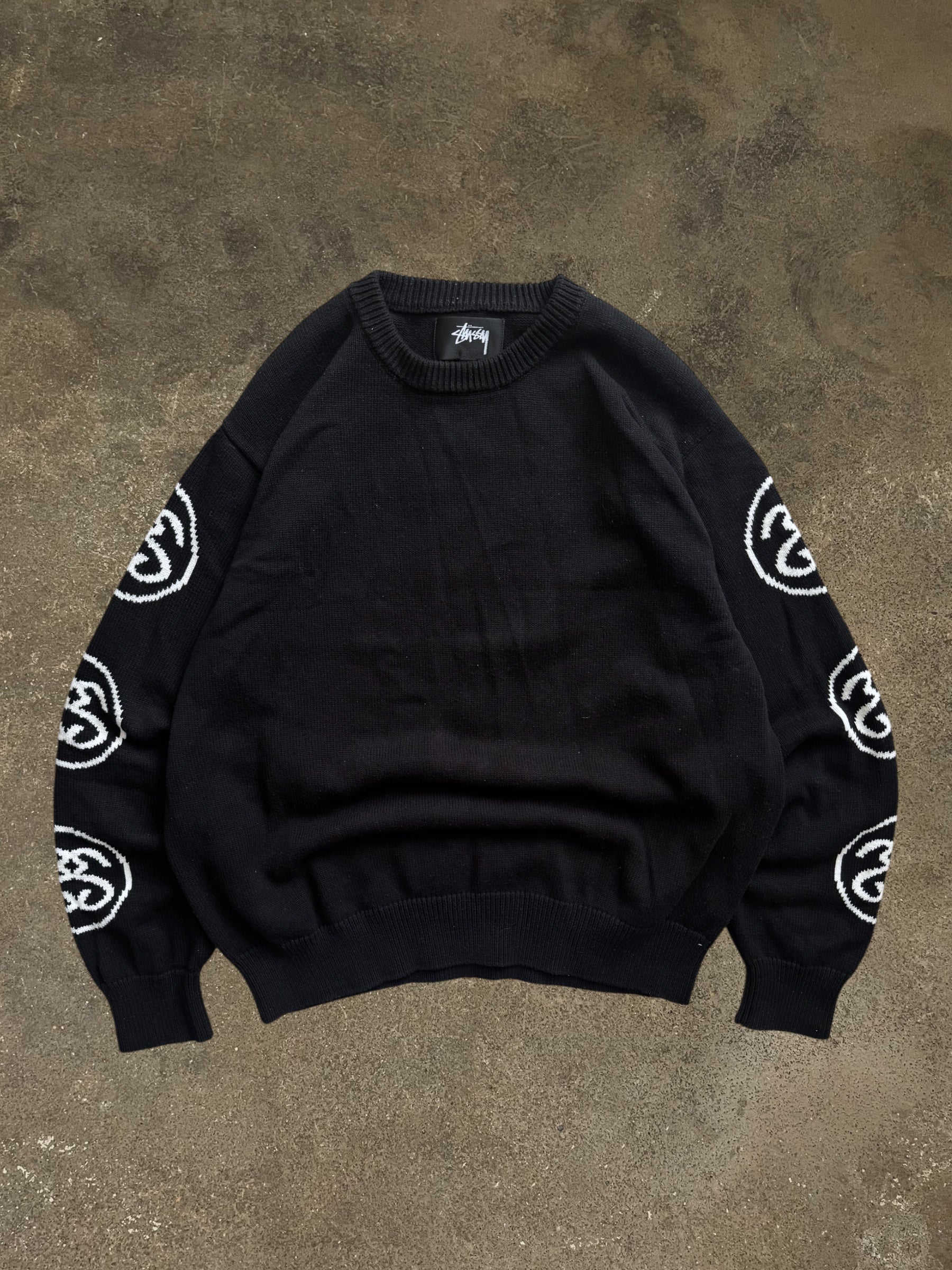 STÜSSY BLACK SS-LINK KNIT