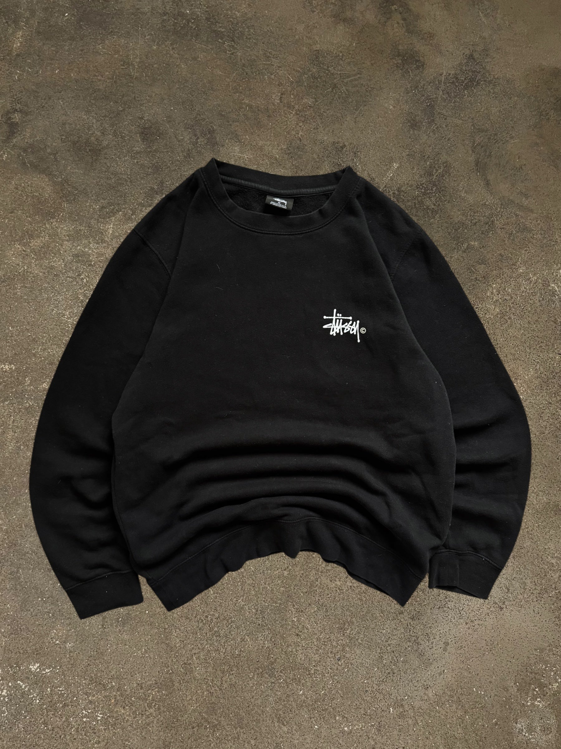VINTAGE STÜSSY BLACK BASIC LOGO SWEATSHIRT