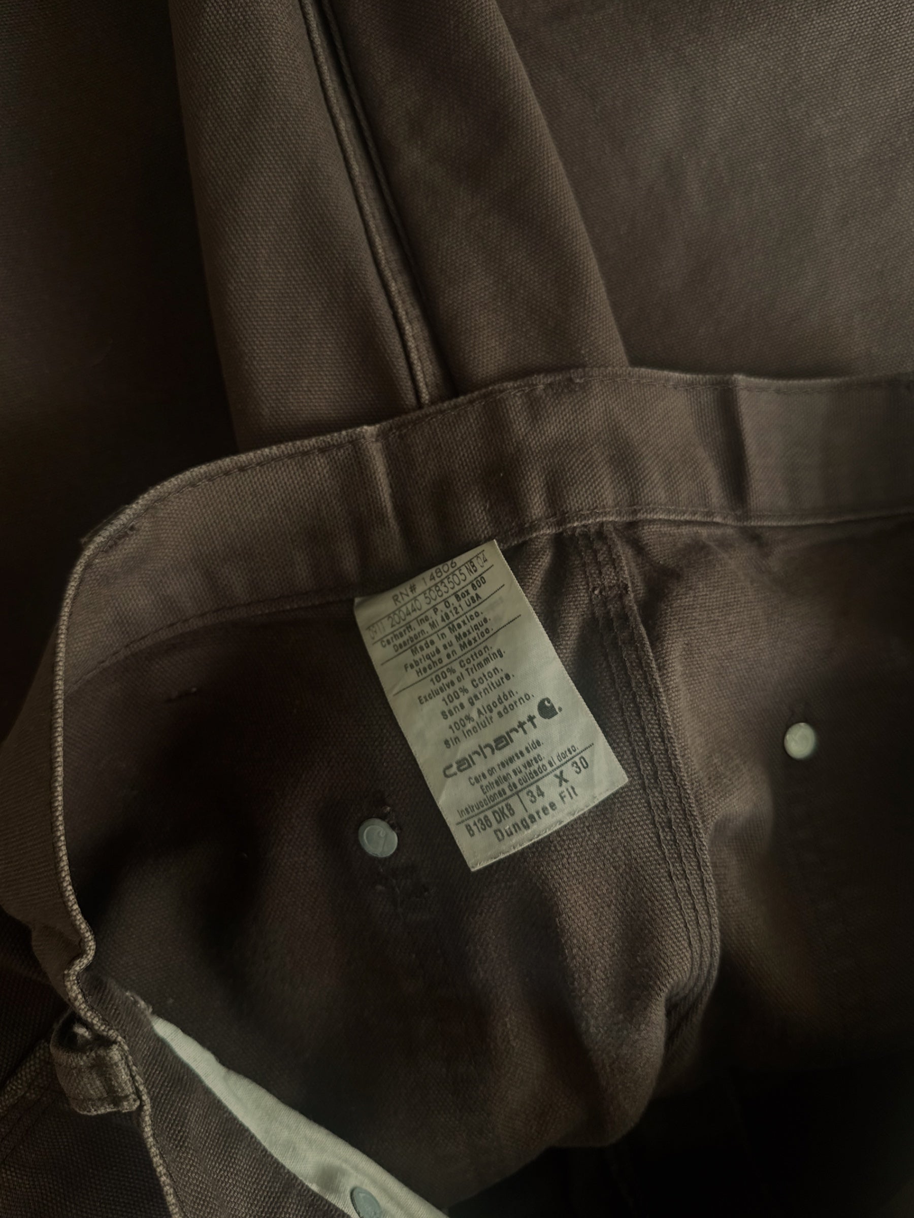 VINTAGE CARHARTT BROWN DOUBLE KNEE JEANS